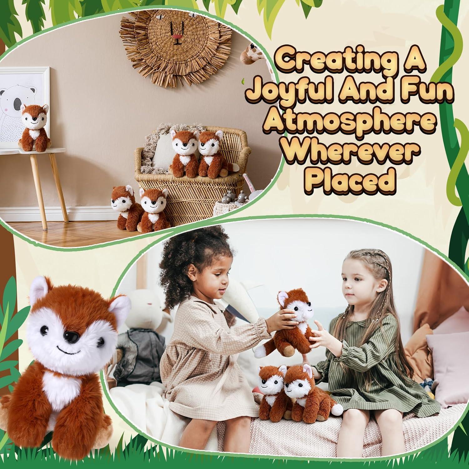 Juego de 12 Zorros de Peluche 15 cm - Blueweenly