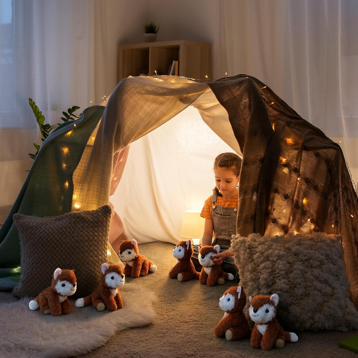 Juego de 12 Zorros de Peluche 15 cm - Blueweenly