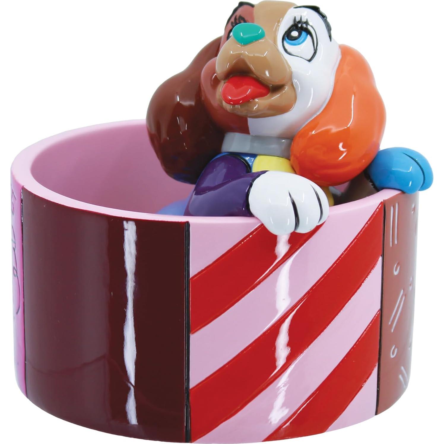 Figura Miniatura Enesco Disney Britto La Dama y el Vagabundo 8.3 cm