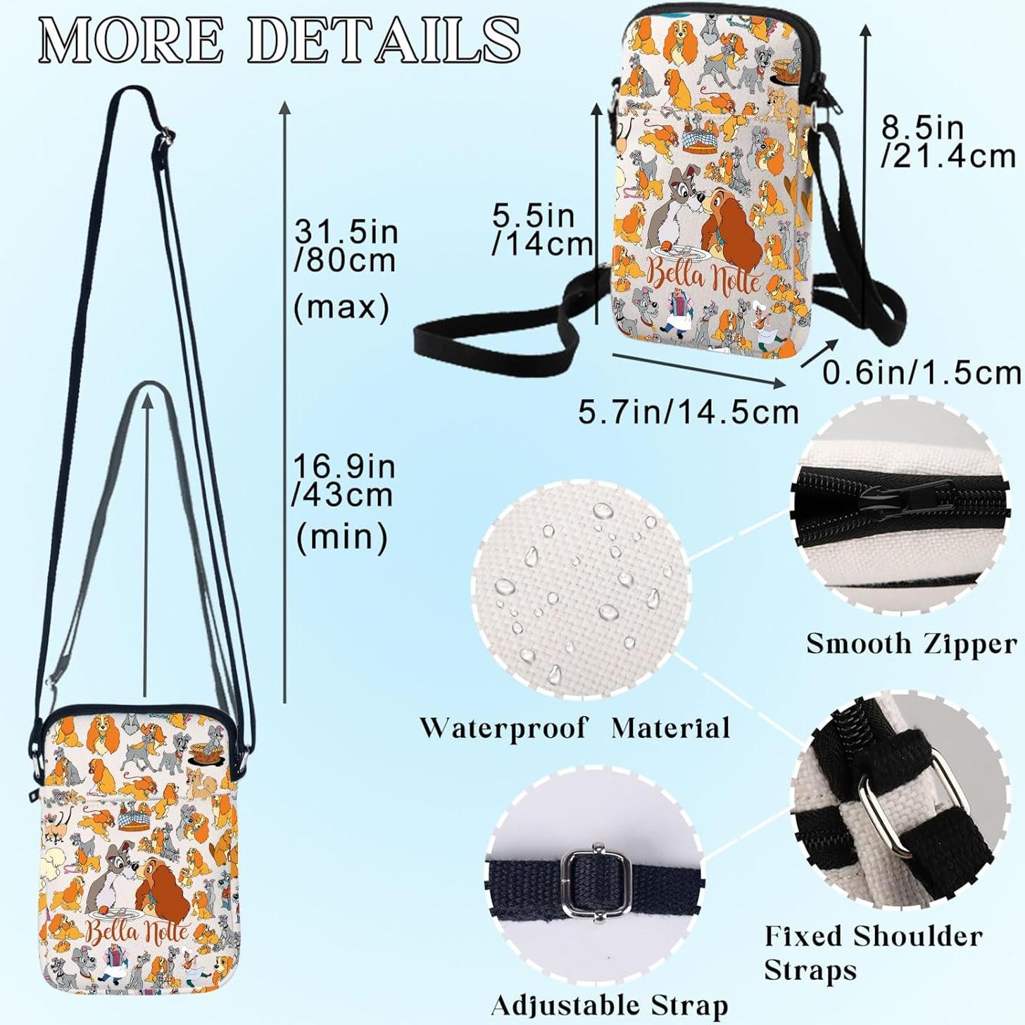 Bolsa Cruzada Lady y Tramp Bella Notte - 21.4x14.5cm