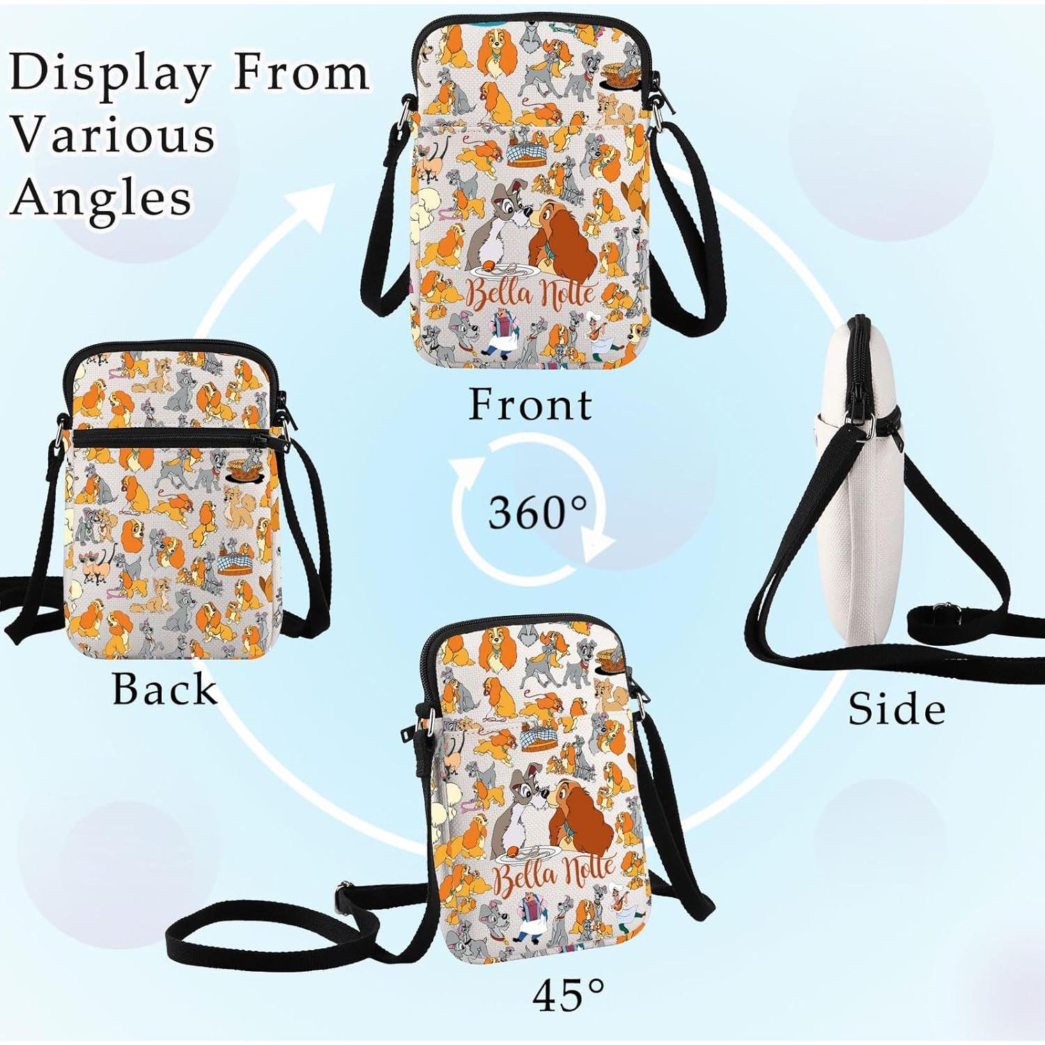 Bolsa Cruzada Lady y Tramp Bella Notte - 21.4x14.5cm