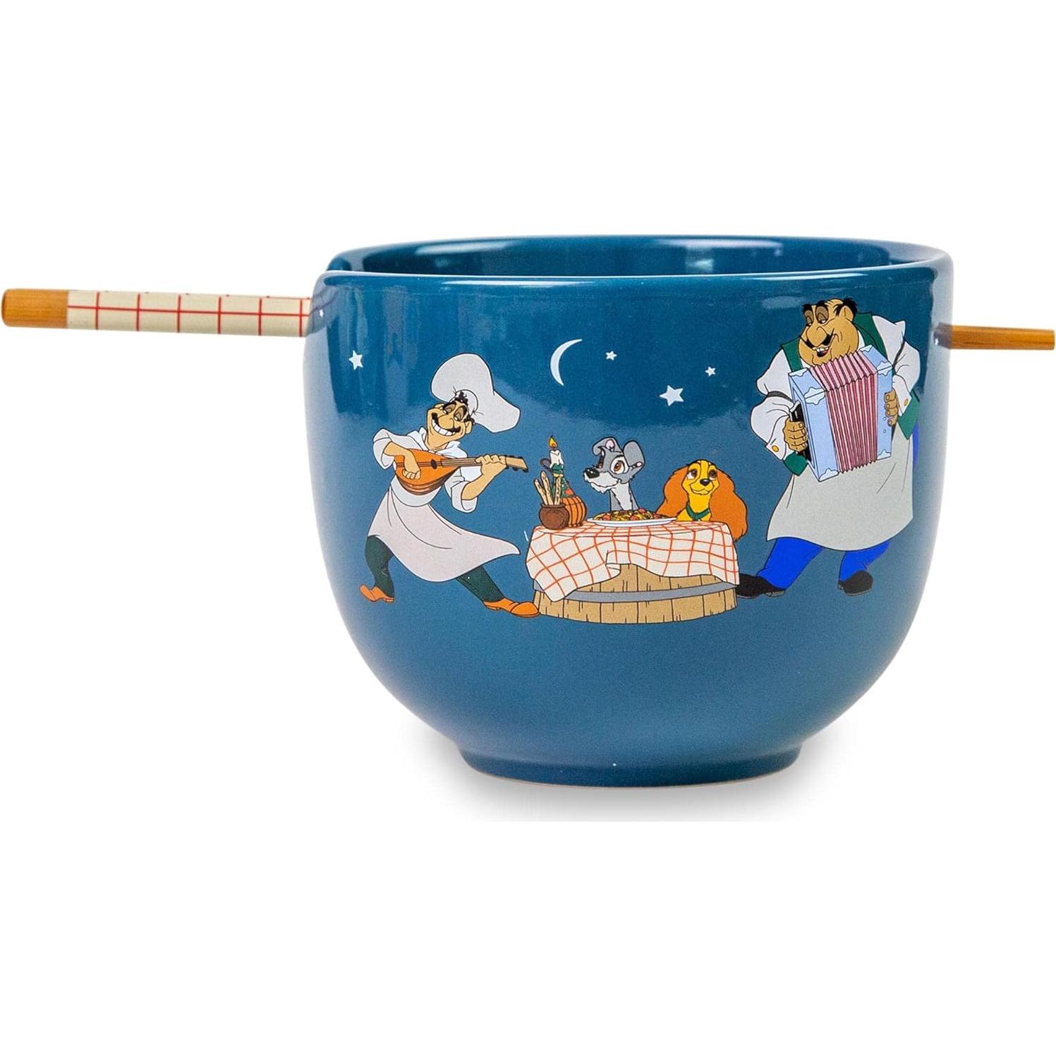 Juego de Vajilla Ramen Disney Dama y El Vagabundo 20 oz