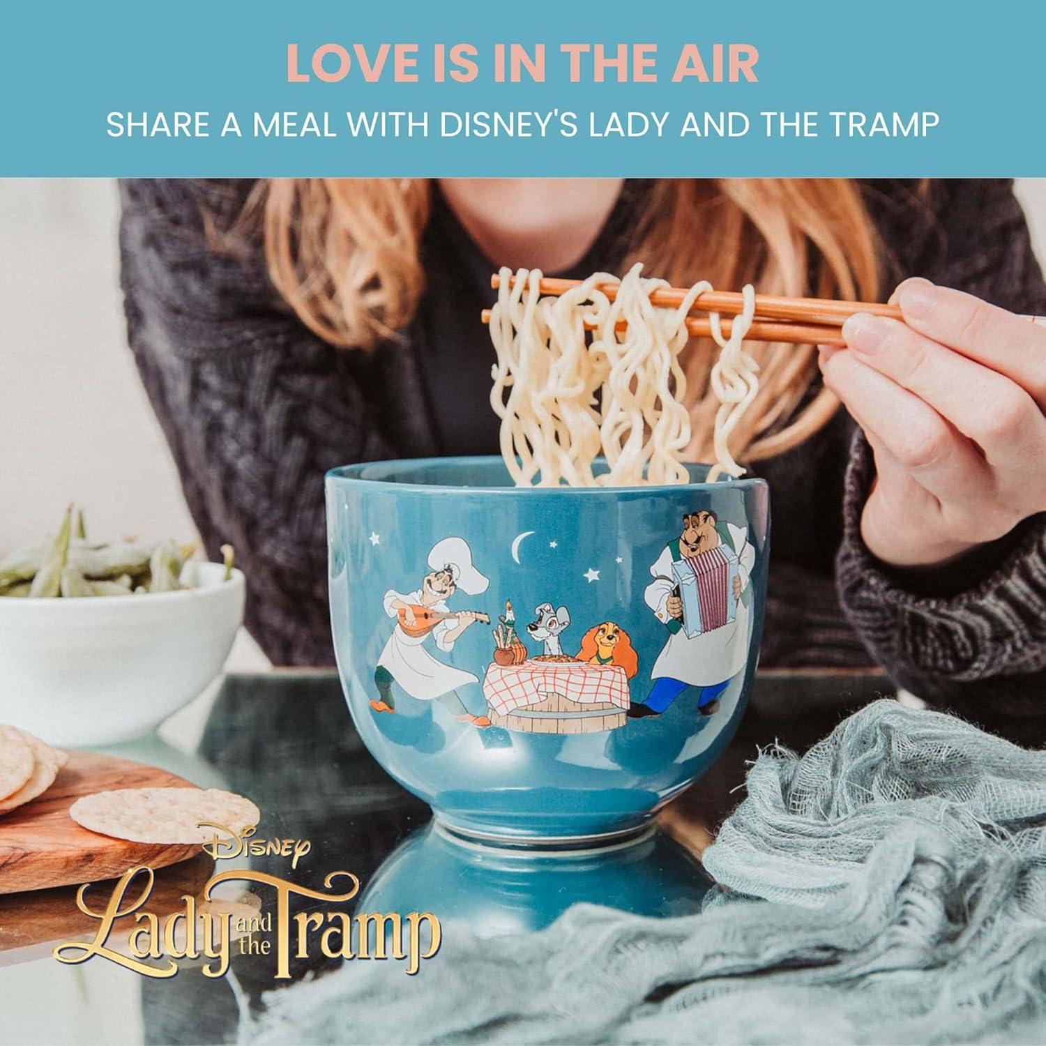 Juego de Vajilla Ramen Disney Dama y El Vagabundo 20 oz