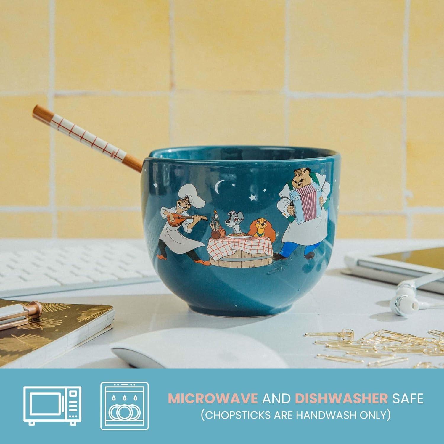 Juego de Vajilla Ramen Disney Dama y El Vagabundo 20 oz