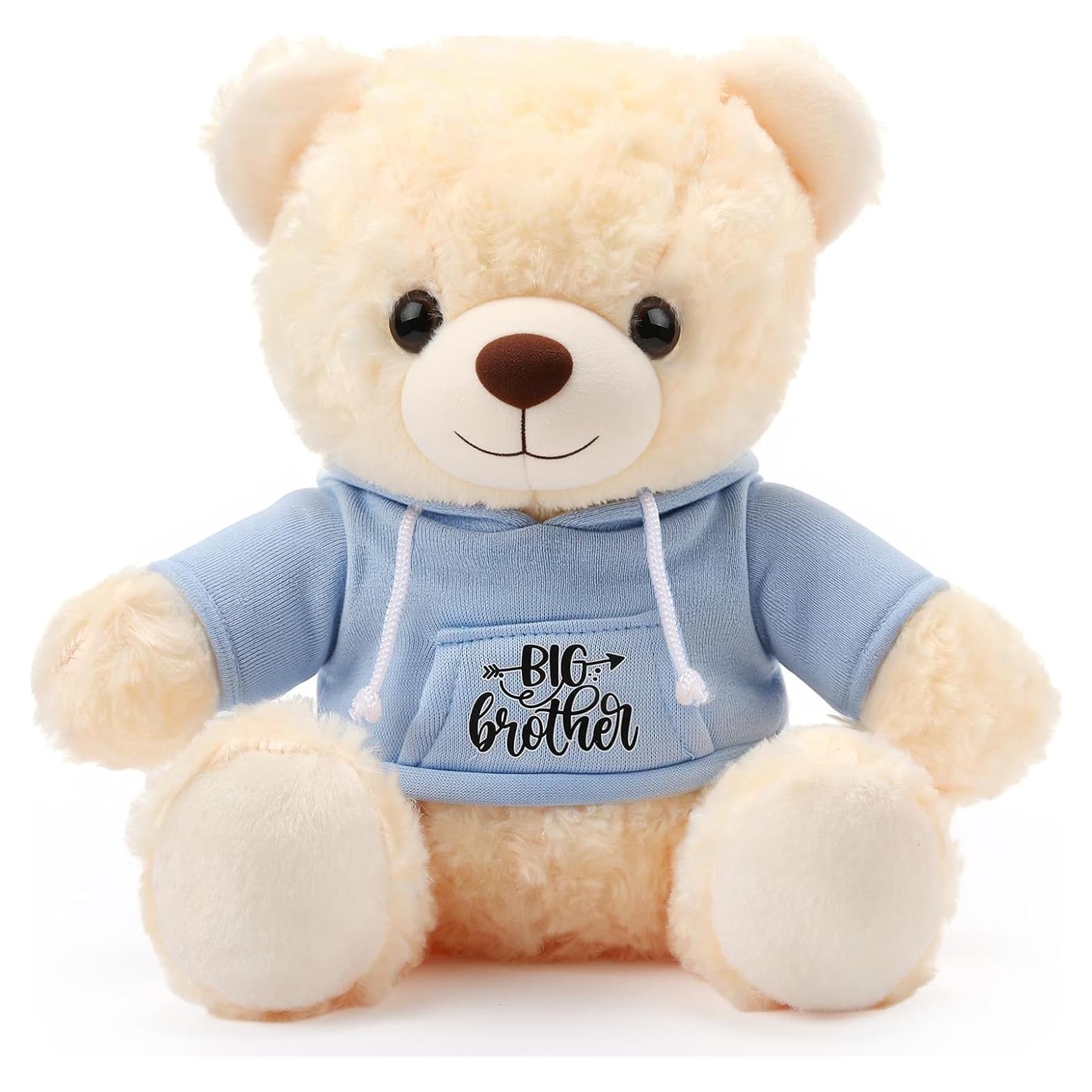 Oso de Peluche Hermano Mayor 25 cm con Sudadera Azul