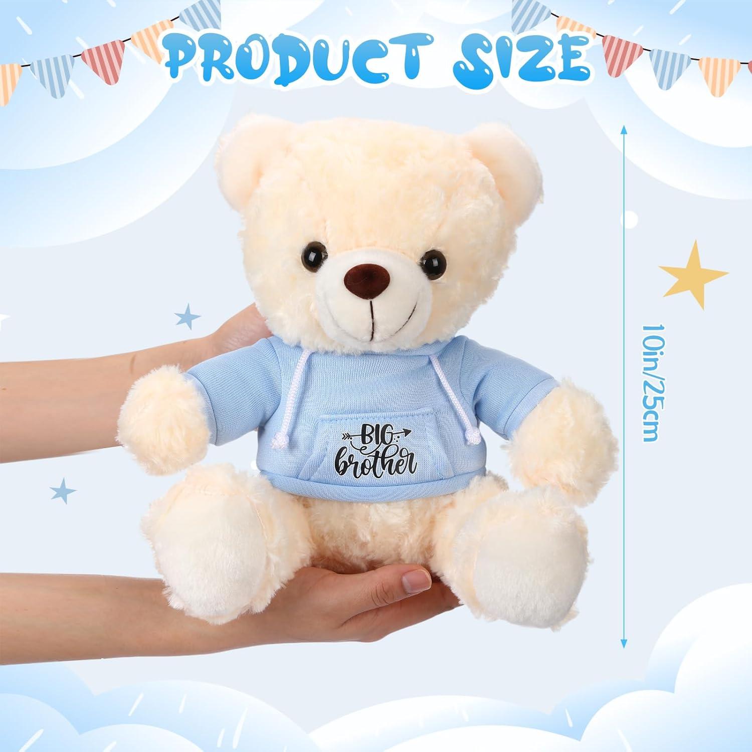 Oso de Peluche Hermano Mayor 25 cm con Sudadera Azul