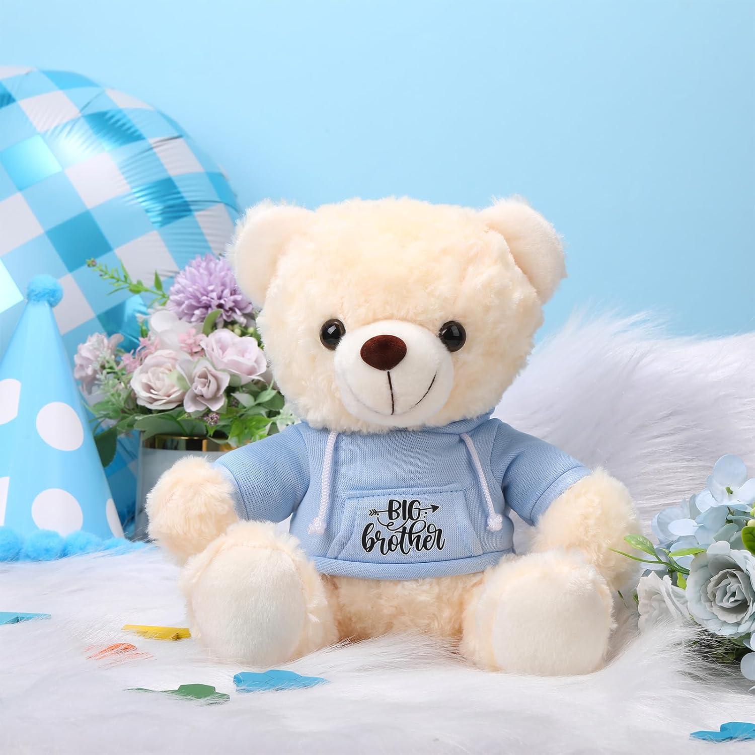 Oso de Peluche Hermano Mayor 25 cm con Sudadera Azul