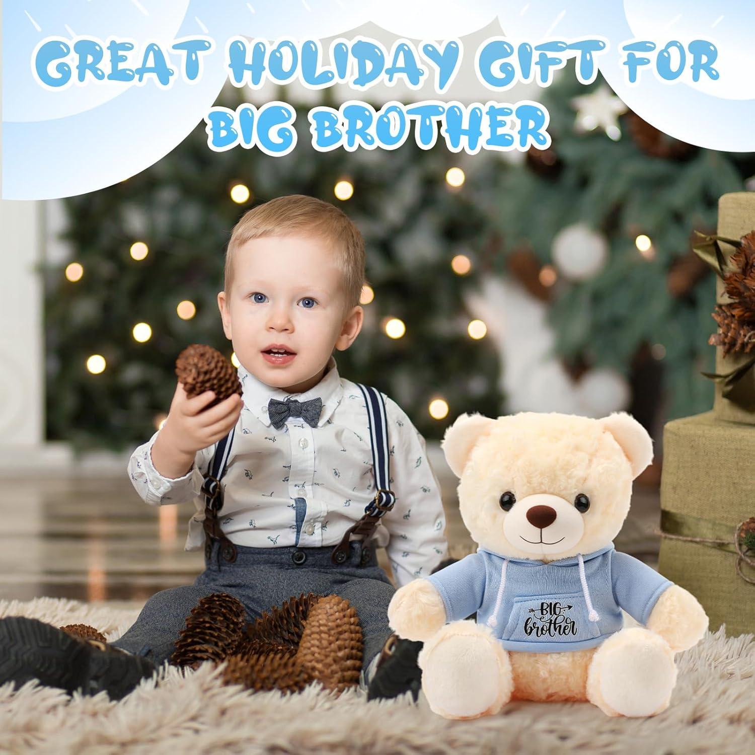 Oso de Peluche Hermano Mayor 25 cm con Sudadera Azul