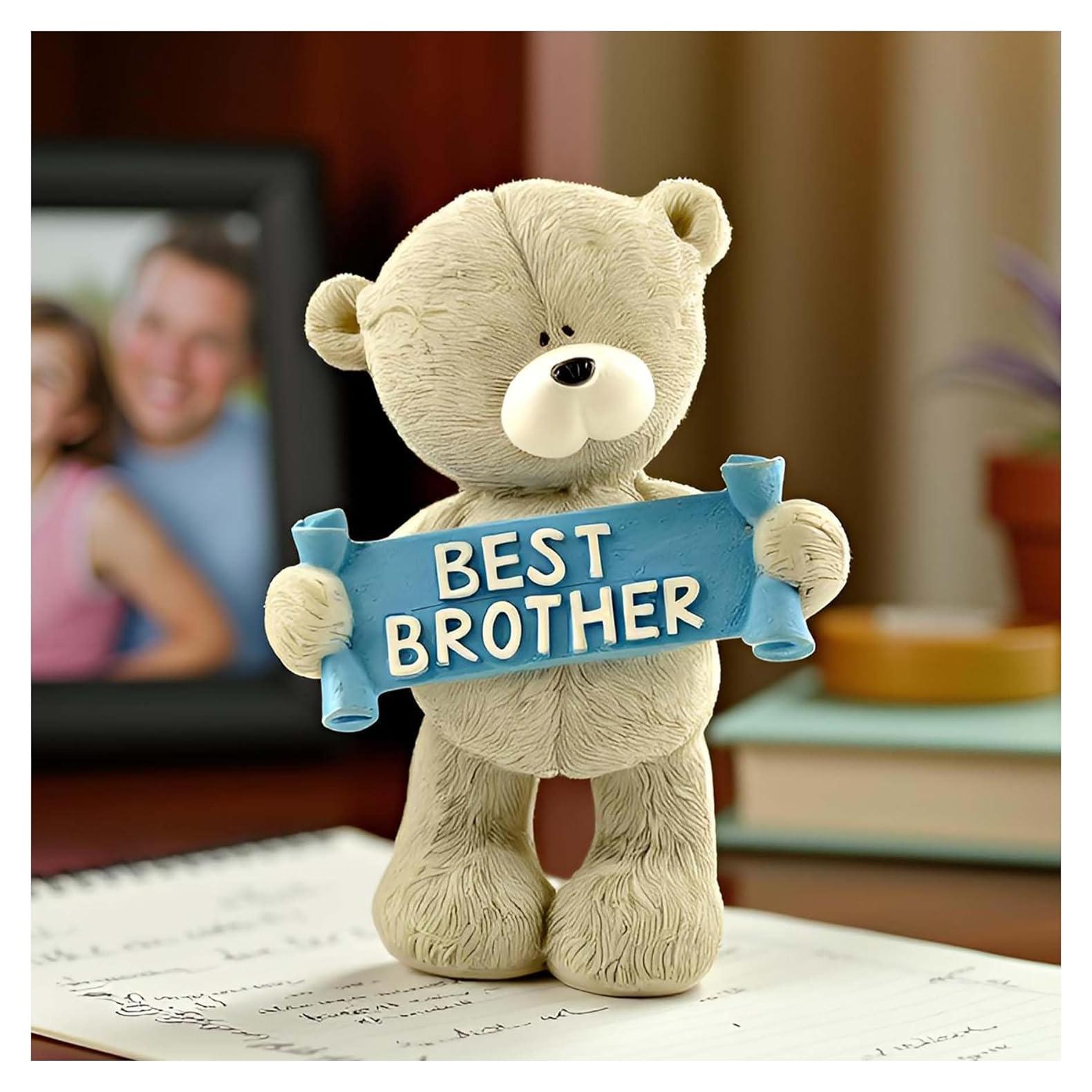 Figura de Oso Mejor Hermano PlentifulHome 9.7 cm Resina