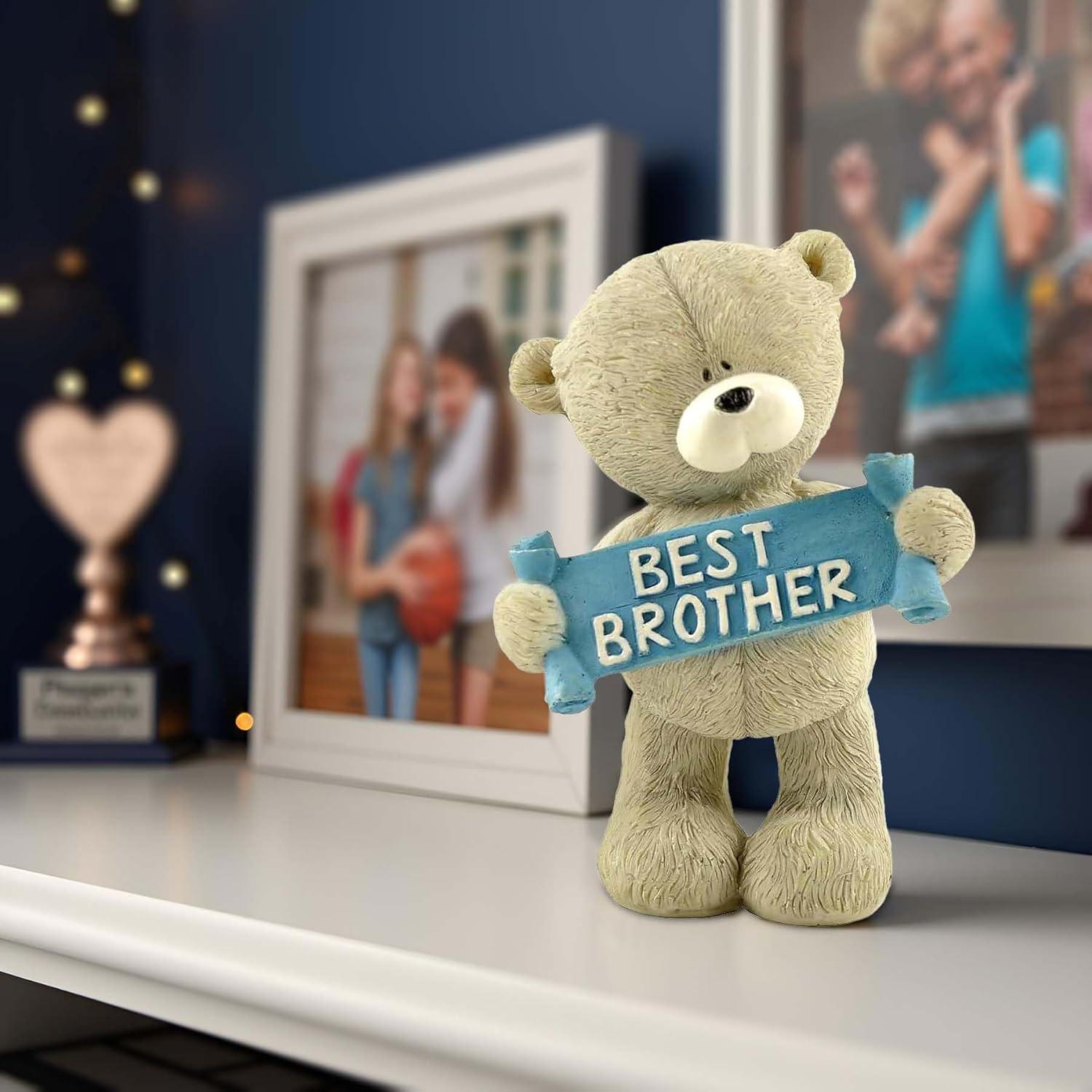 Figura de Oso Mejor Hermano PlentifulHome 9.7 cm Resina