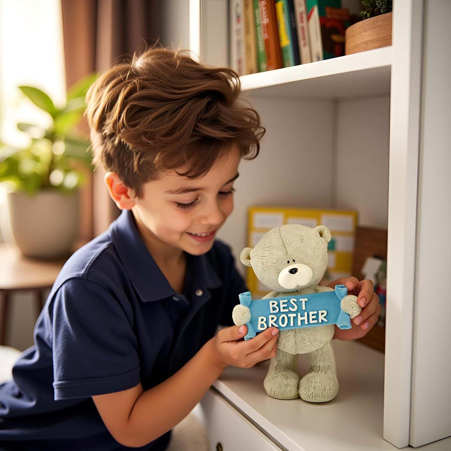 Figura de Oso Mejor Hermano PlentifulHome 9.7 cm Resina