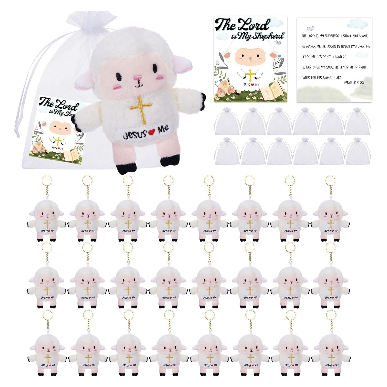 Mini Ovejas de Peluche NIUBEHOHO - Paquete de 3 Corderos 12 cm