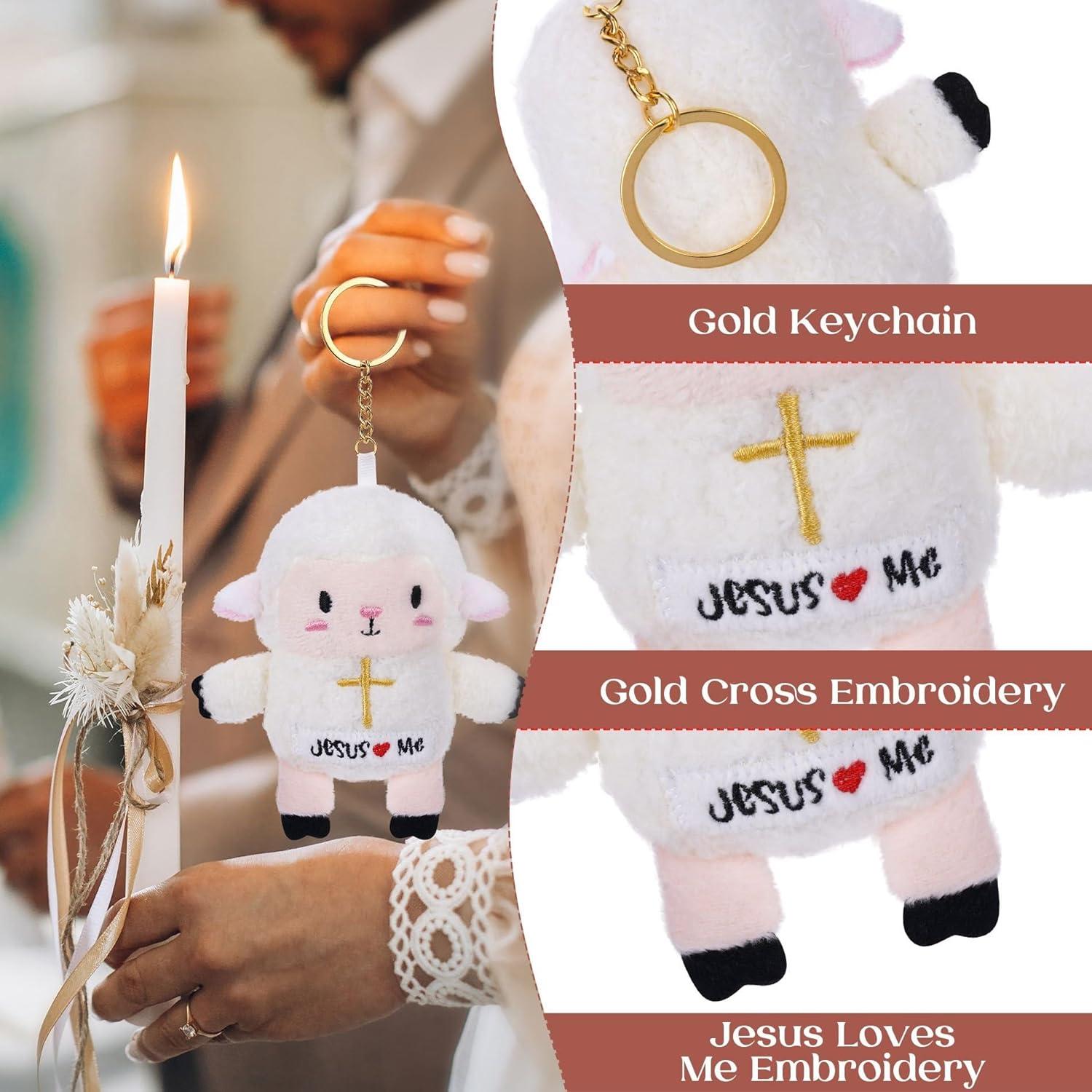 Mini Ovejas de Peluche NIUBEHOHO - Paquete de 3 Corderos 12 cm