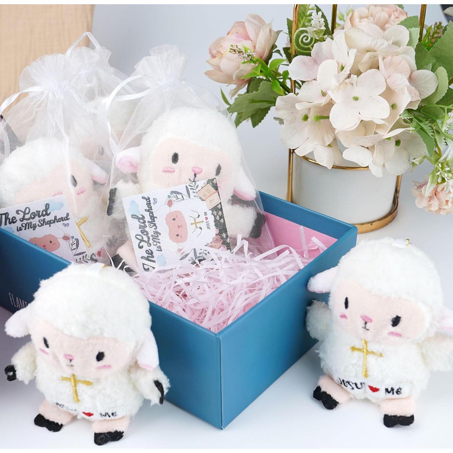 Mini Ovejas de Peluche NIUBEHOHO - Paquete de 3 Corderos 12 cm