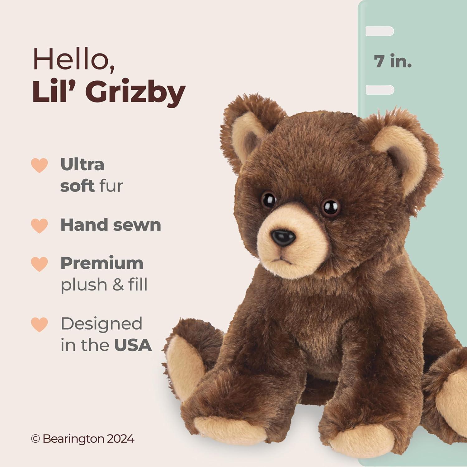 Oso de Peluche Bearington Lil' Grizby Marrón 18 cm
