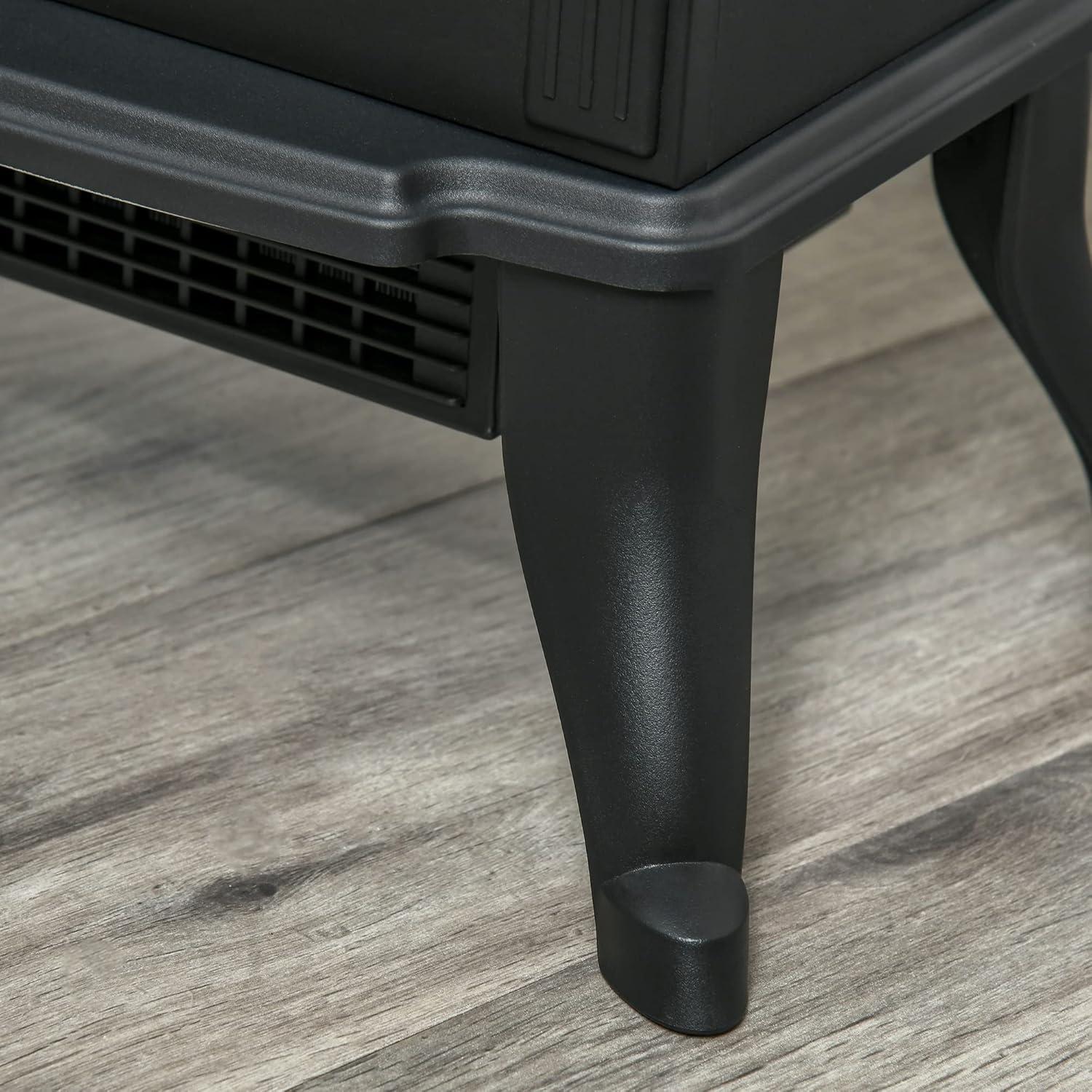 Estufa Eléctrica Independiente HOMCOM 750W/1500W Negro