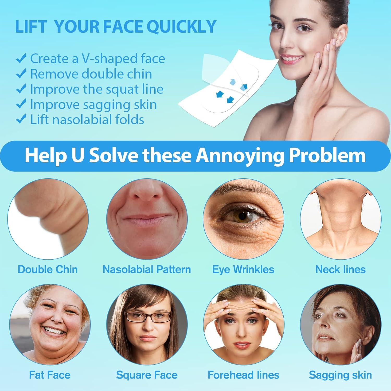 Cinta Levantadora Facial Invisible Netlkjonk - 156 Piezas