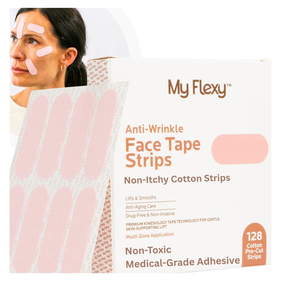 Tiras de Cinta Facial Antienvejecimiento My Flexy - 128 Tiras