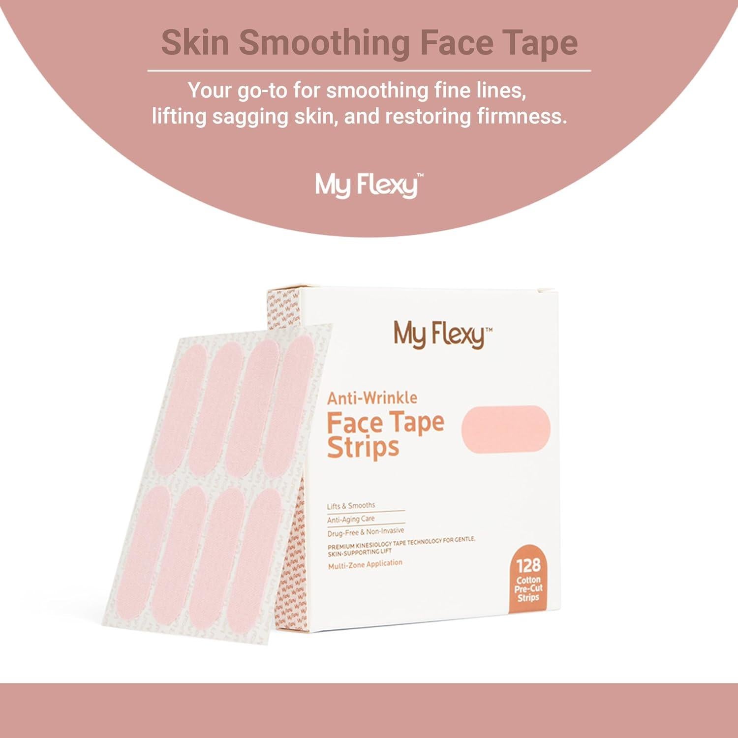 Tiras de Cinta Facial Antienvejecimiento My Flexy - 128 Tiras
