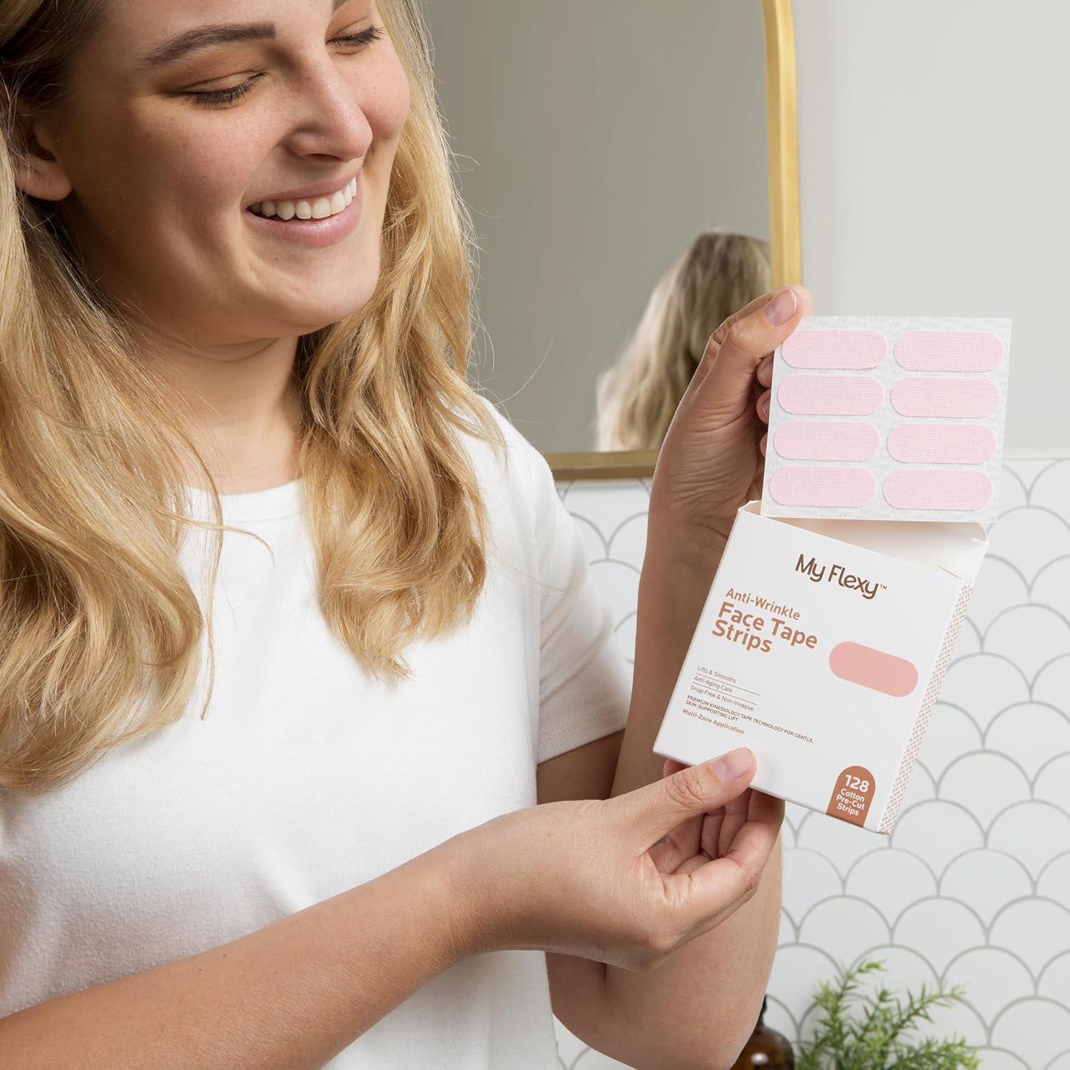 Tiras de Cinta Facial Antienvejecimiento My Flexy - 128 Tiras