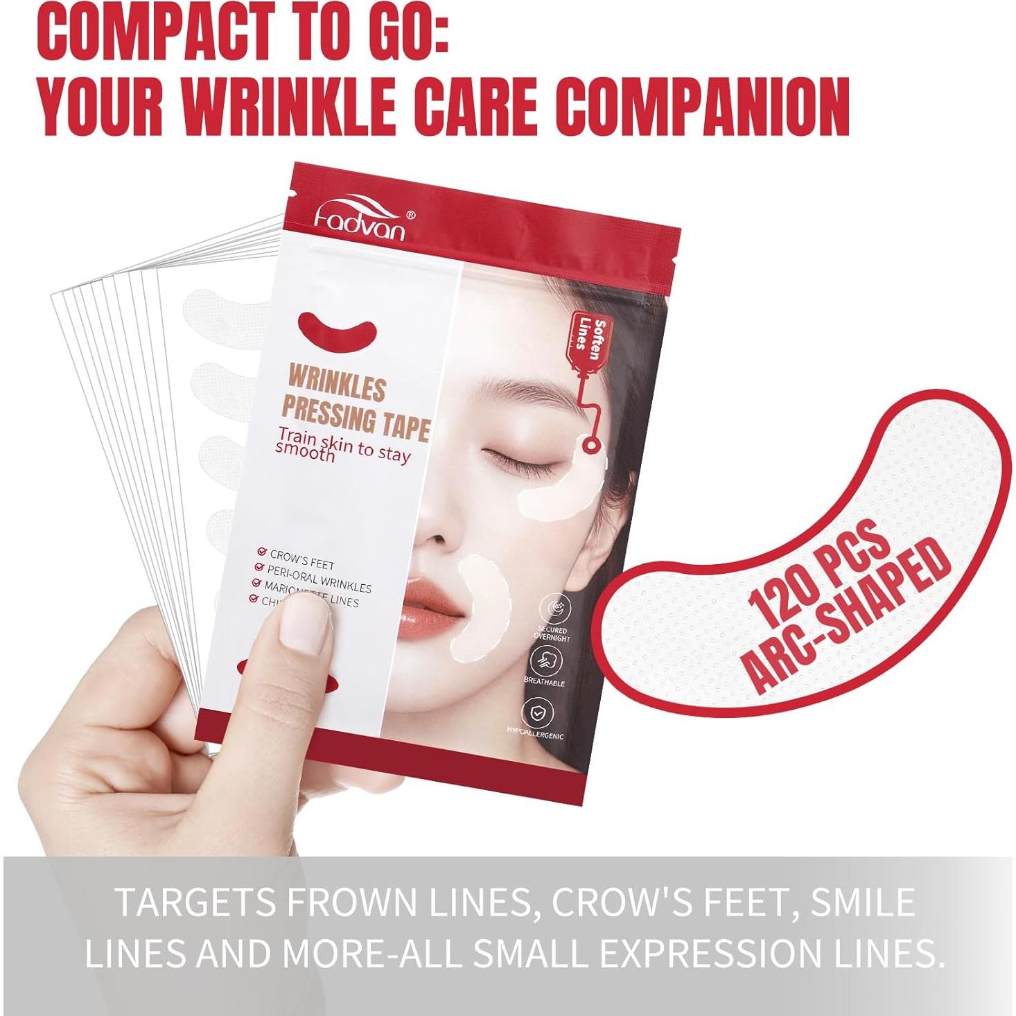 Parches Faciales Antienvejecimiento FADVAN 120 Pcs Curva