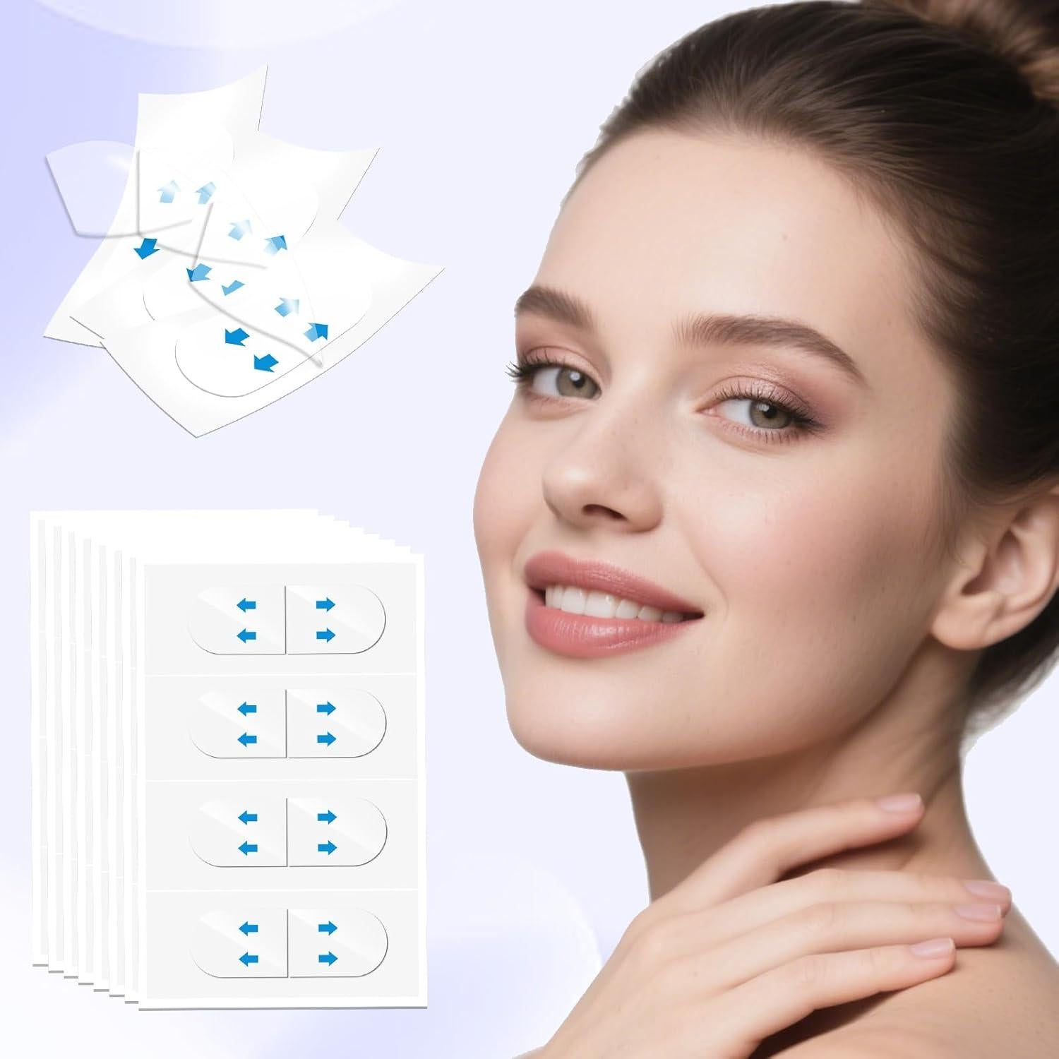 Cinta de Lifting Facial y Cuello Lunafleur LT001 - Invisible y Hipoalergénica