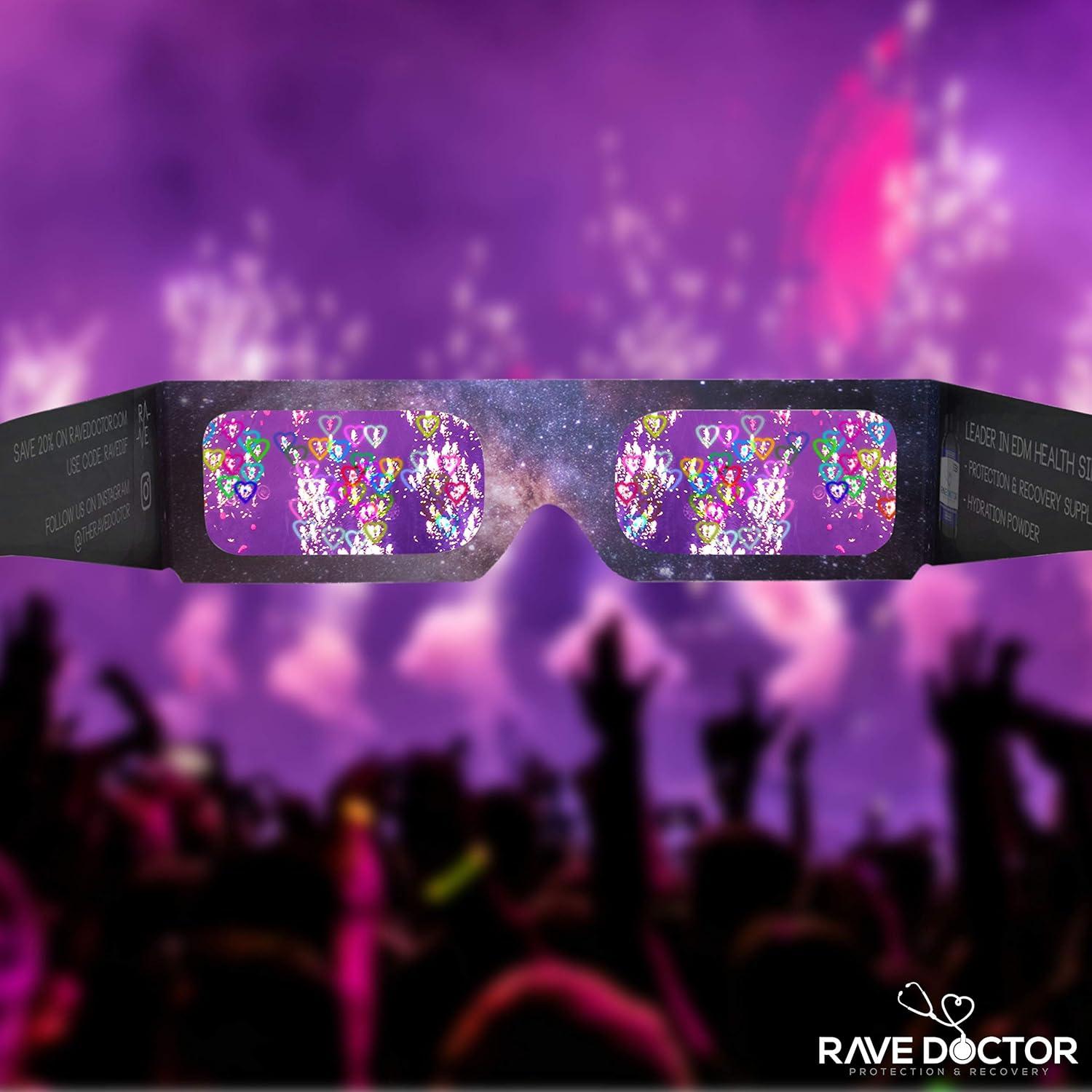 Gafas de Difracción en Forma de Corazón Rave Doctor
