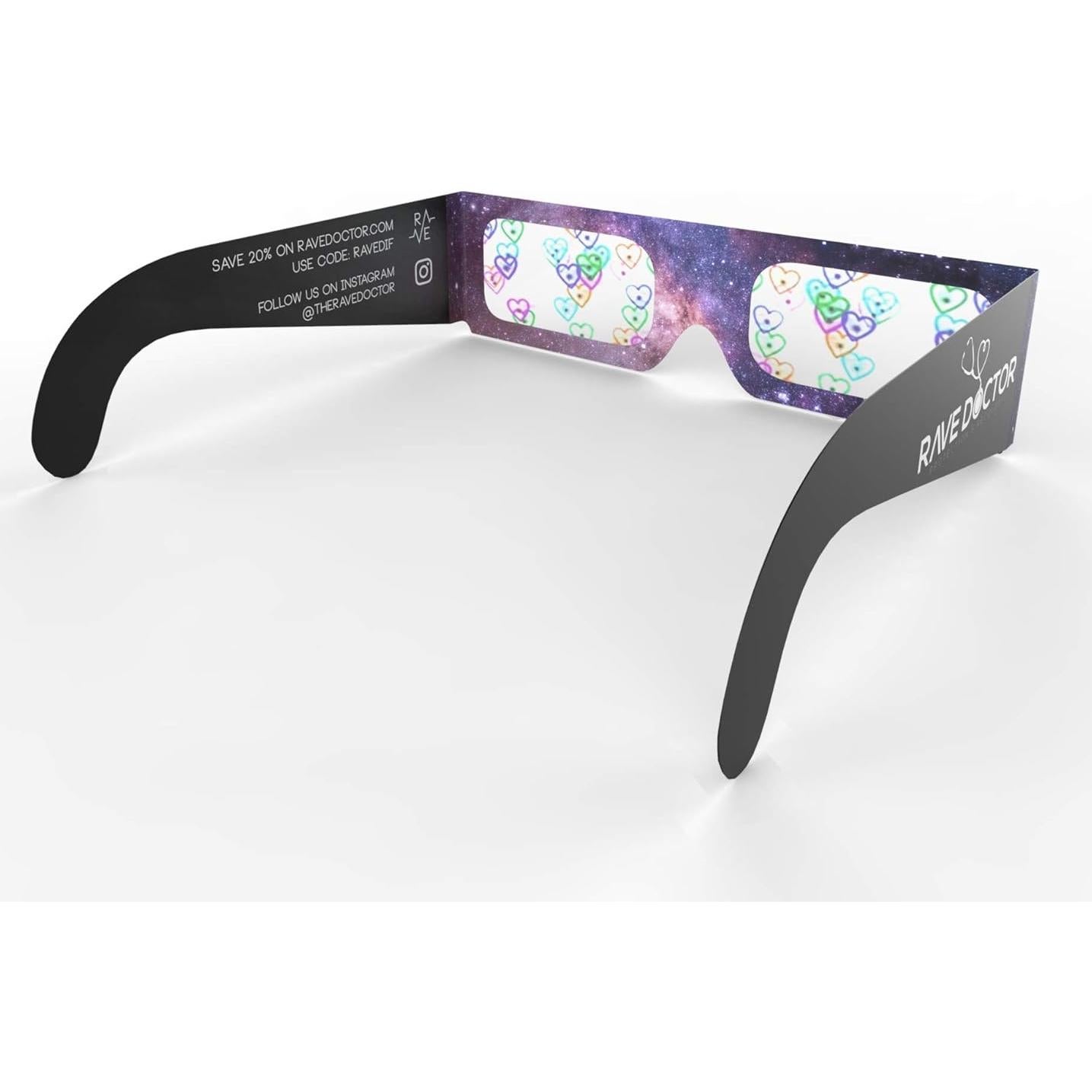 Gafas de Difracción en Forma de Corazón Rave Doctor