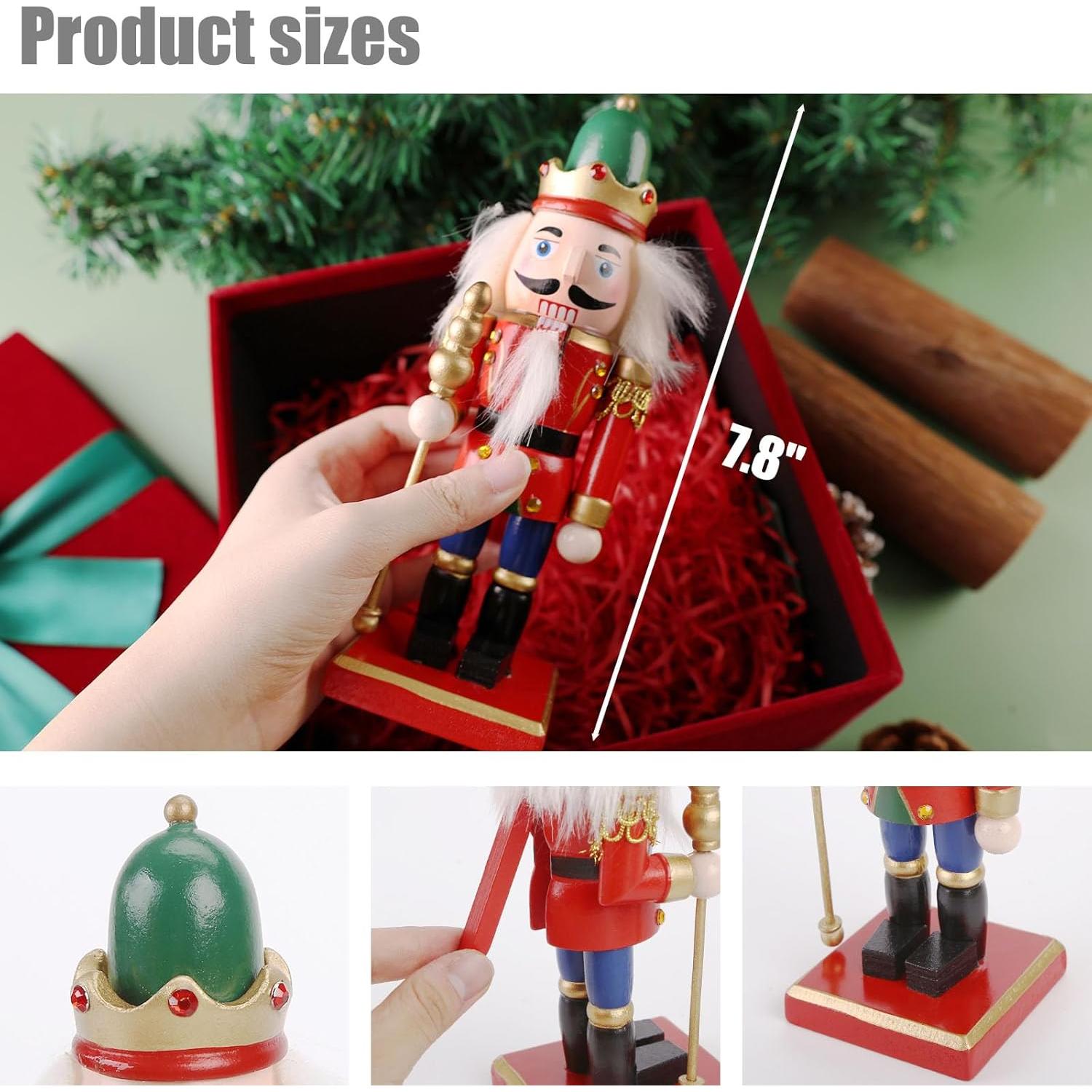 Cascanueces de Madera AMOR PRESENT 19.8 cm Rojo Decorativo