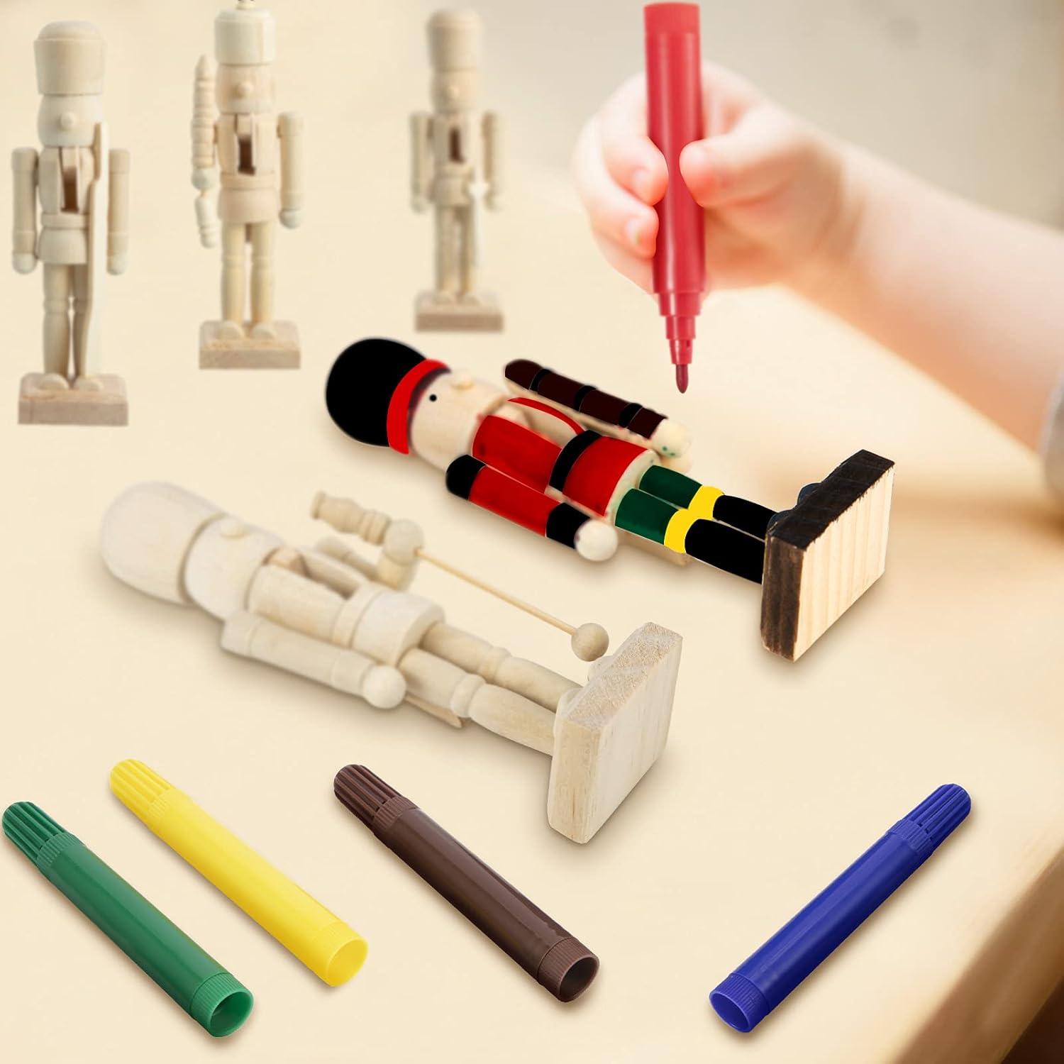 Yalikop 6 Mini Cascanueces de Madera para Pintar DIY