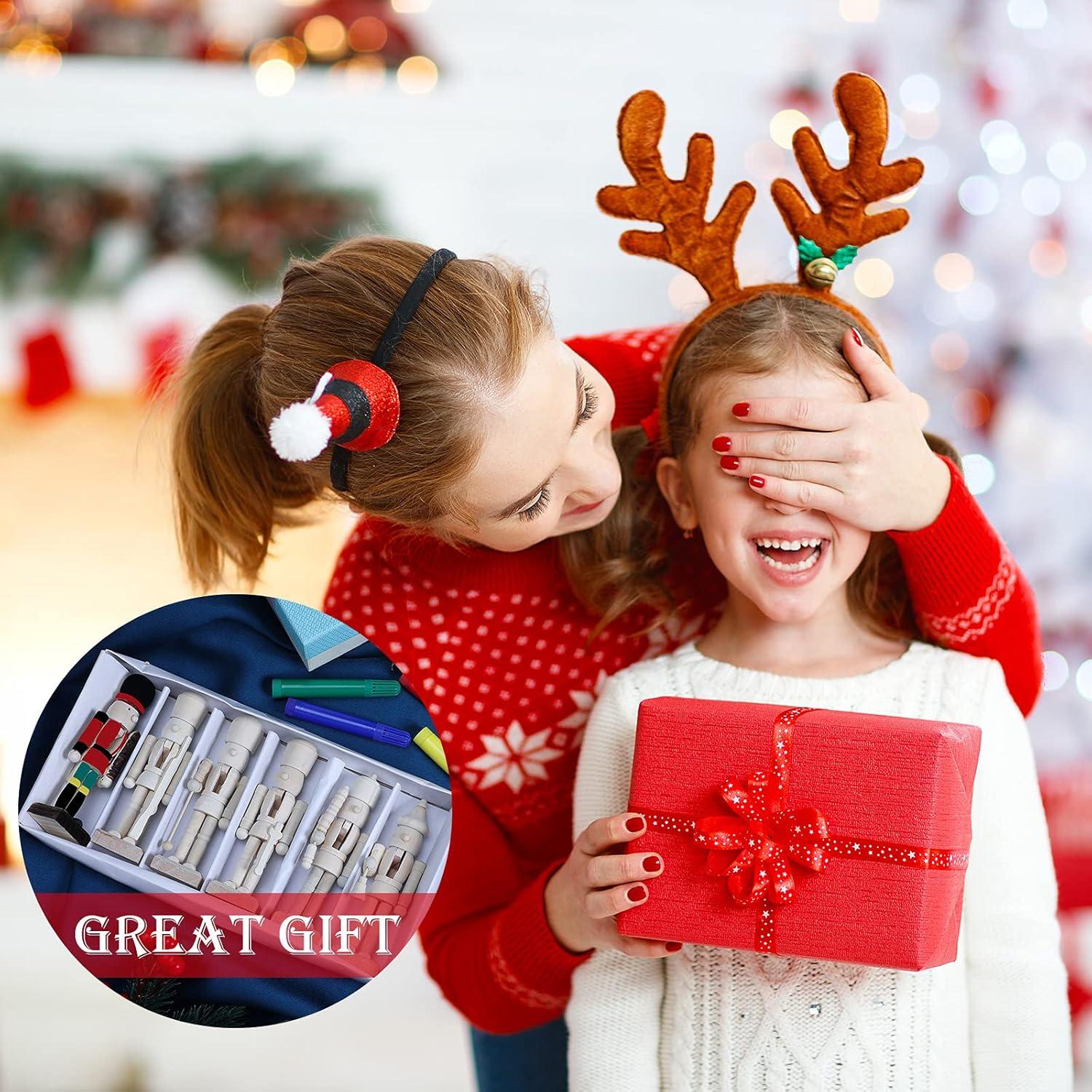 Yalikop 6 Mini Cascanueces de Madera para Pintar DIY