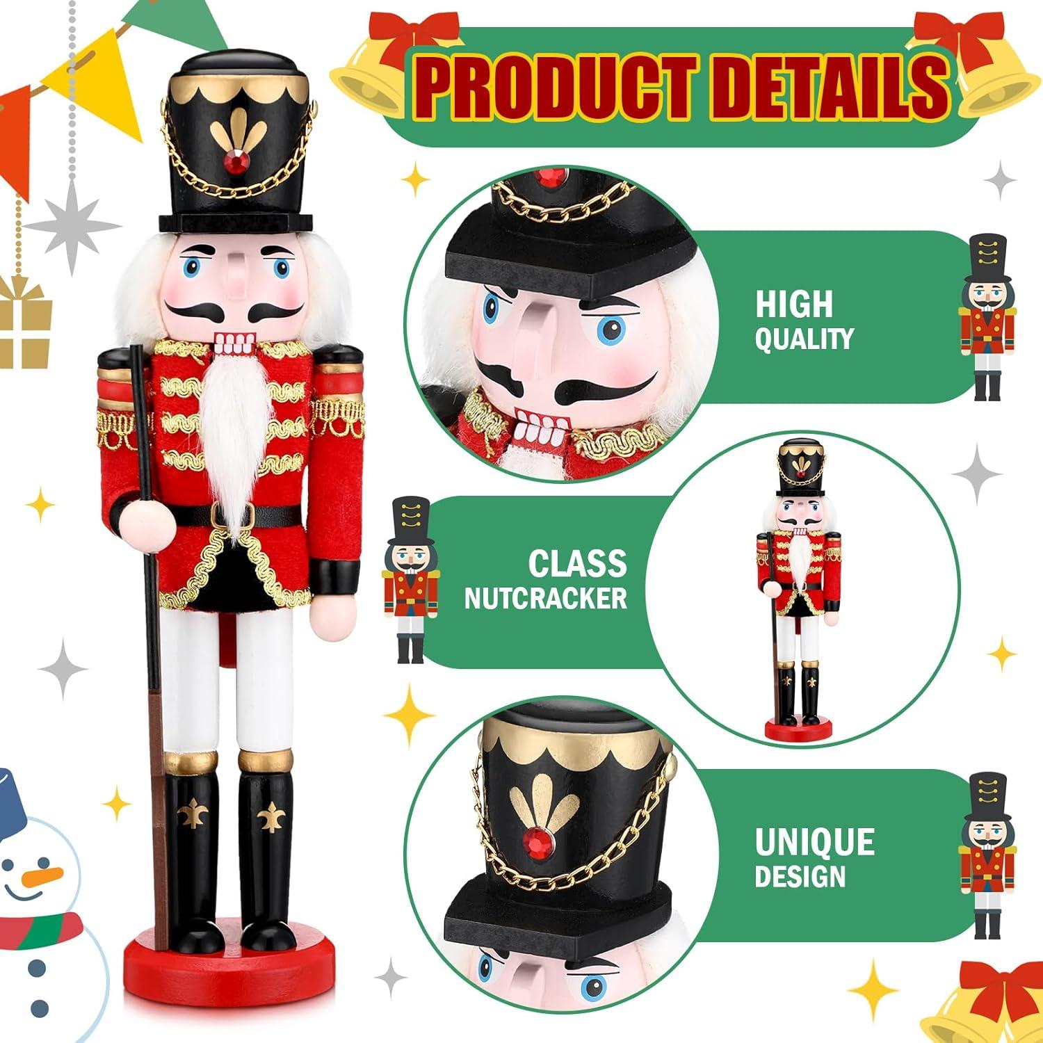 Cascanueces de Navidad Bucherry 30.48 cm Decoración de Madera