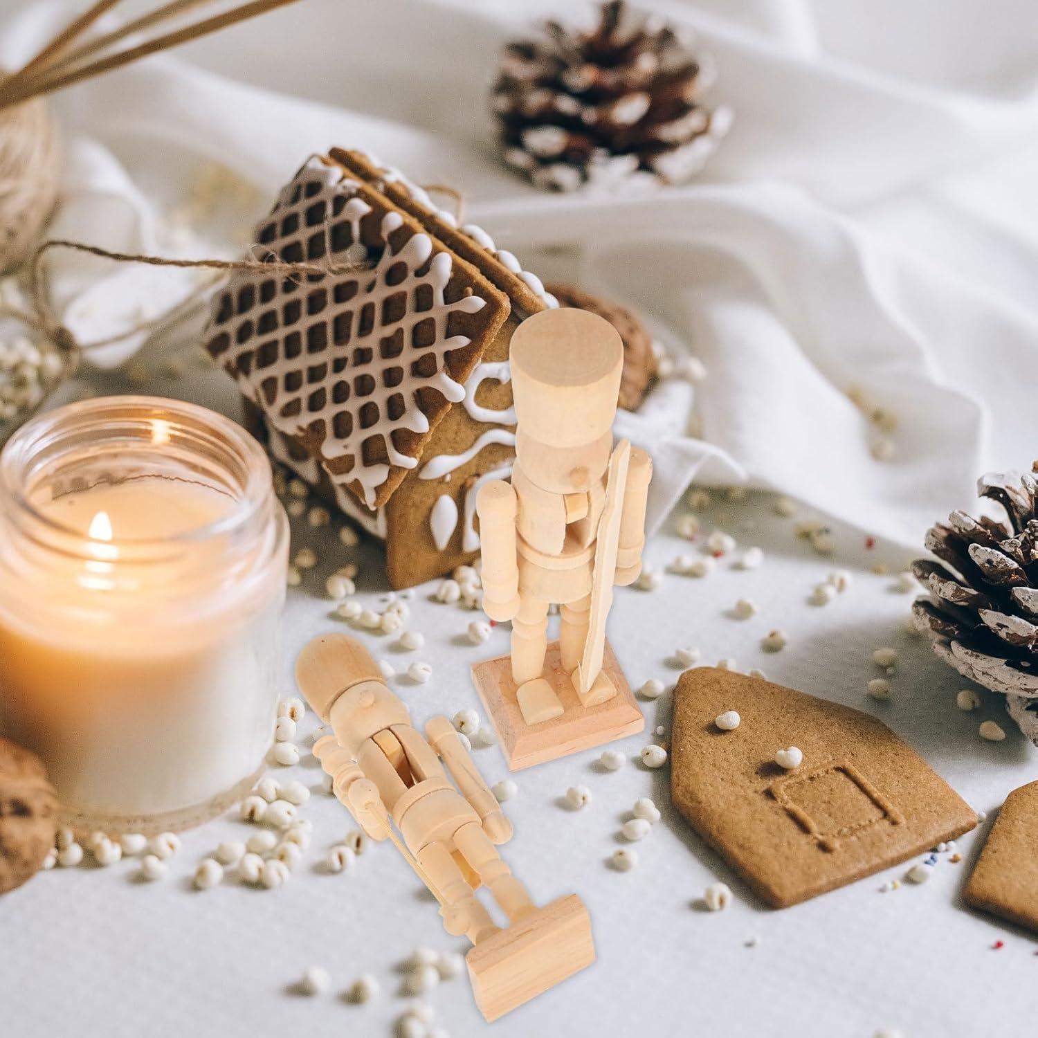 3 Piezas Cascanueces de Madera para Pintar BESPORTBLE