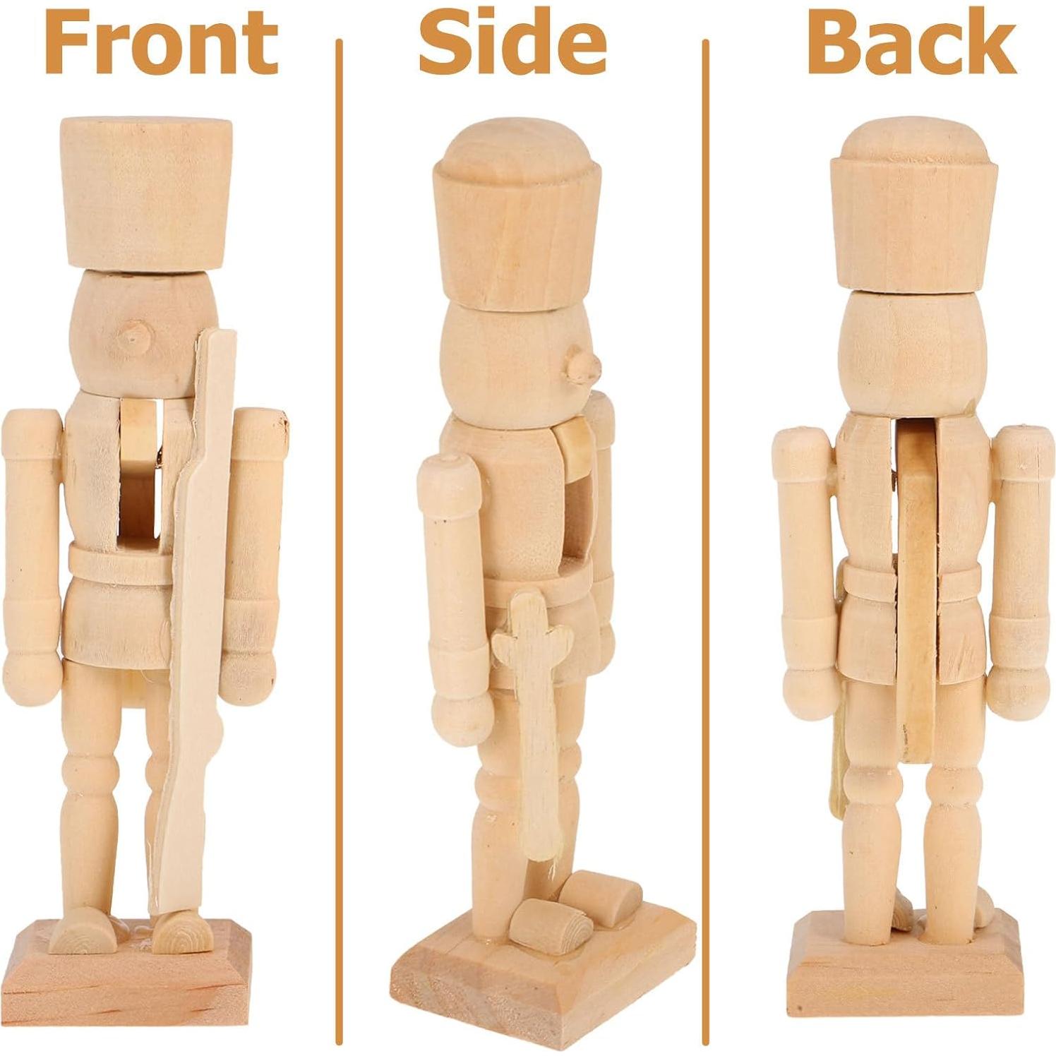 3 Piezas Cascanueces de Madera para Pintar BESPORTBLE