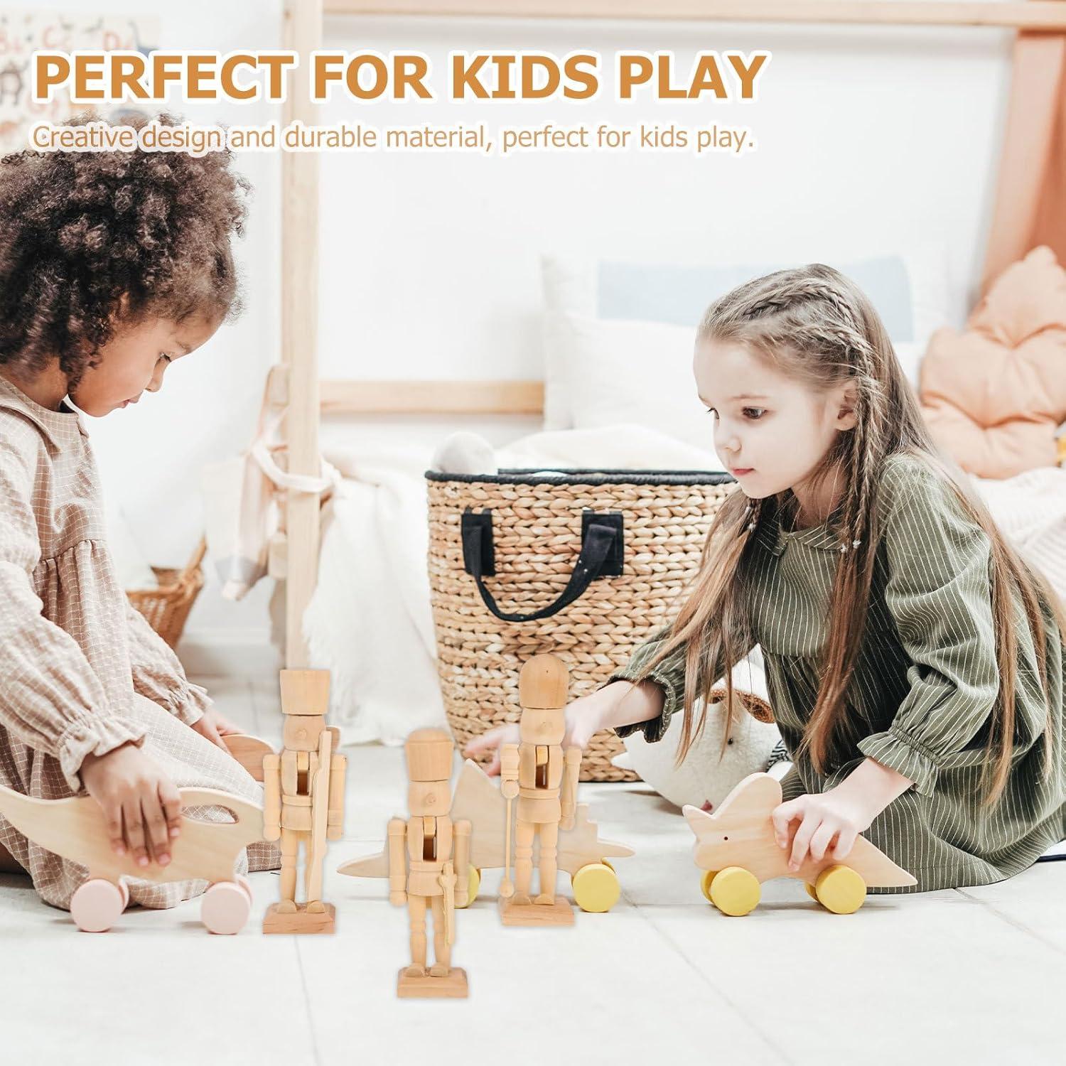 3 Piezas Cascanueces de Madera para Pintar BESPORTBLE