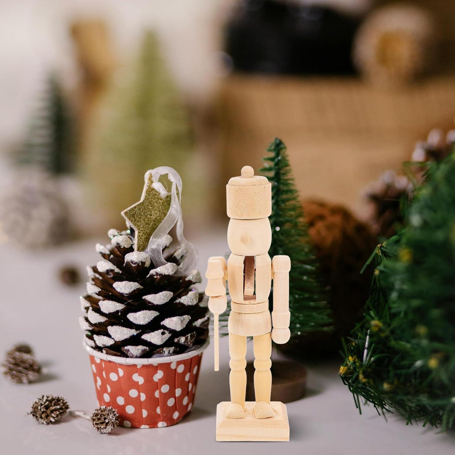 3 Piezas Cascanueces de Madera para Pintar BESPORTBLE