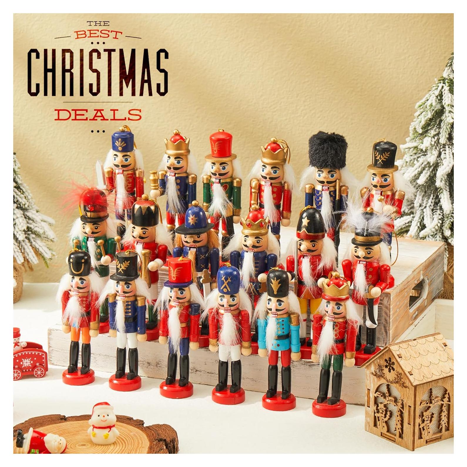 Conjunto de Adornos Cascanueces Navidad Liliful 18 Pcs