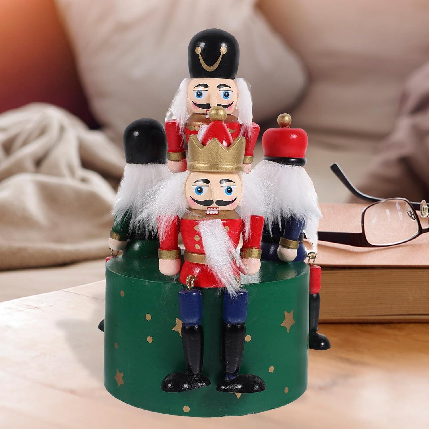 Caja de Música Cascanueces Cabilock Madera Pintada a Mano 20 cm