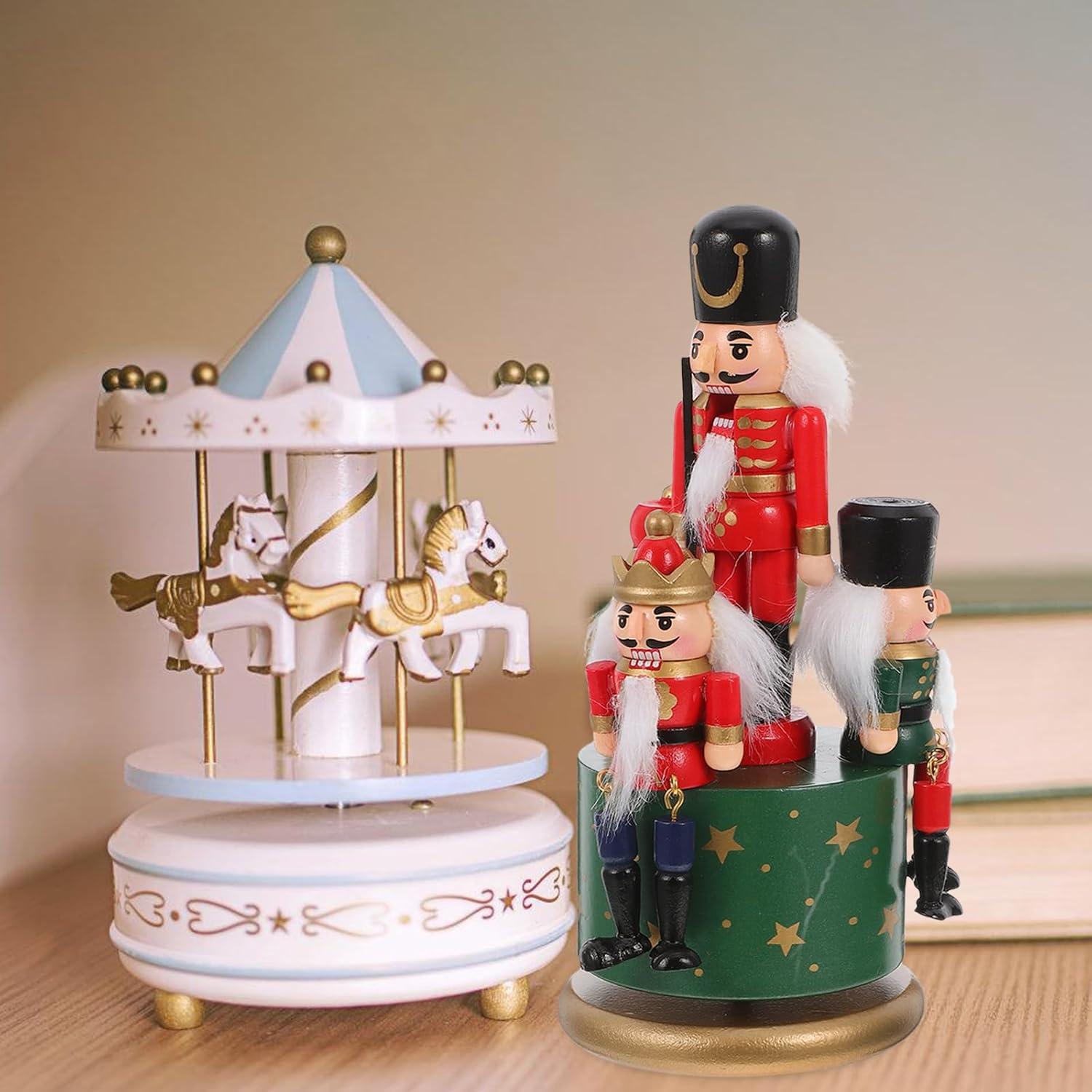 Caja de Música Cascanueces Cabilock Madera Pintada a Mano 20 cm