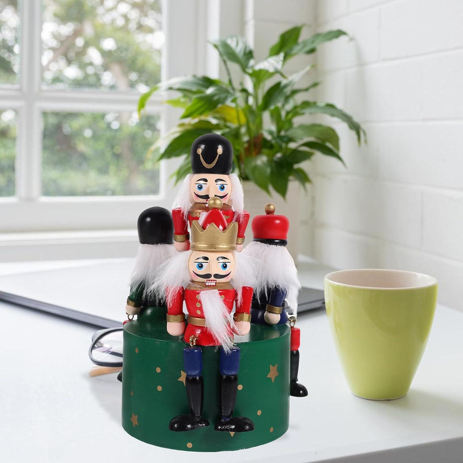 Caja de Música Cascanueces Cabilock Madera Pintada a Mano 20 cm