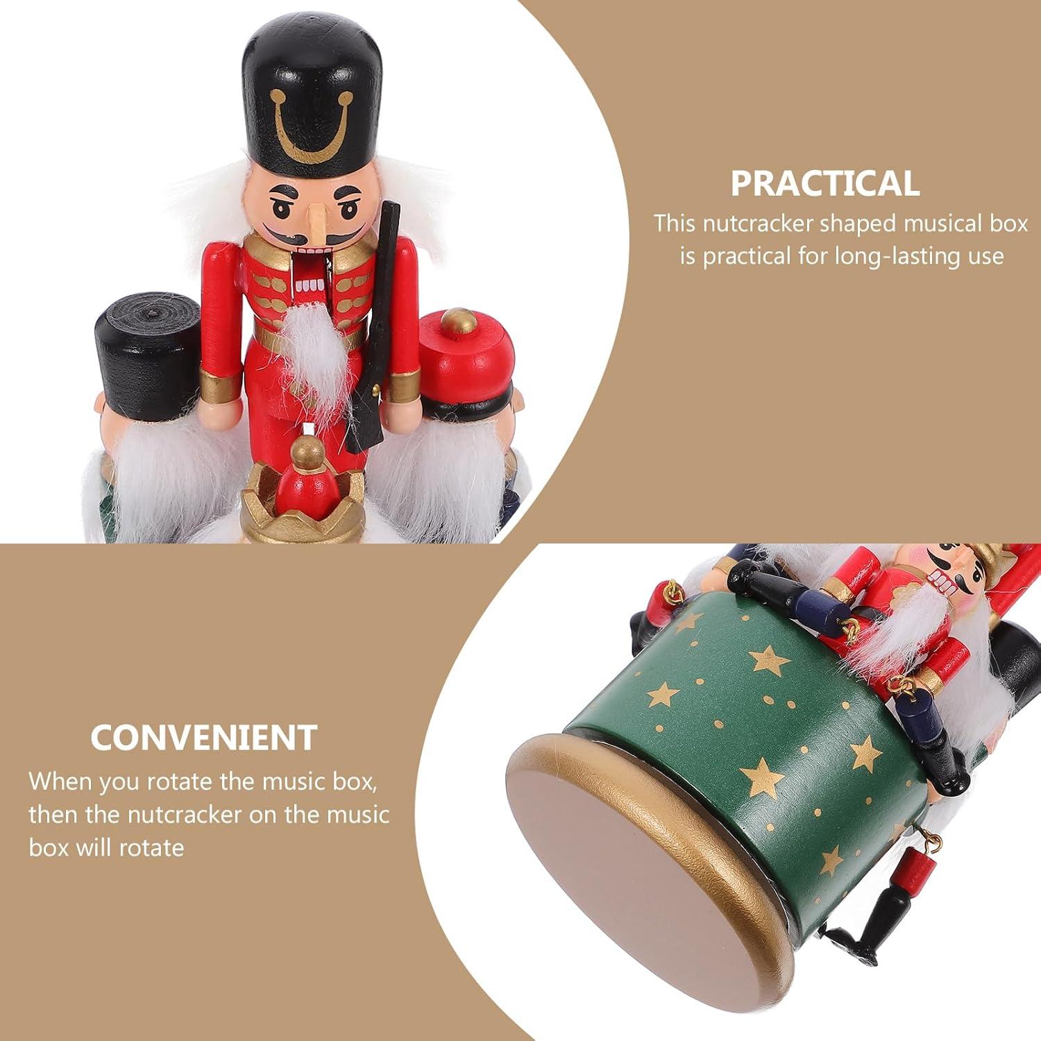 Caja de Música Cascanueces Cabilock Madera Pintada a Mano 20 cm