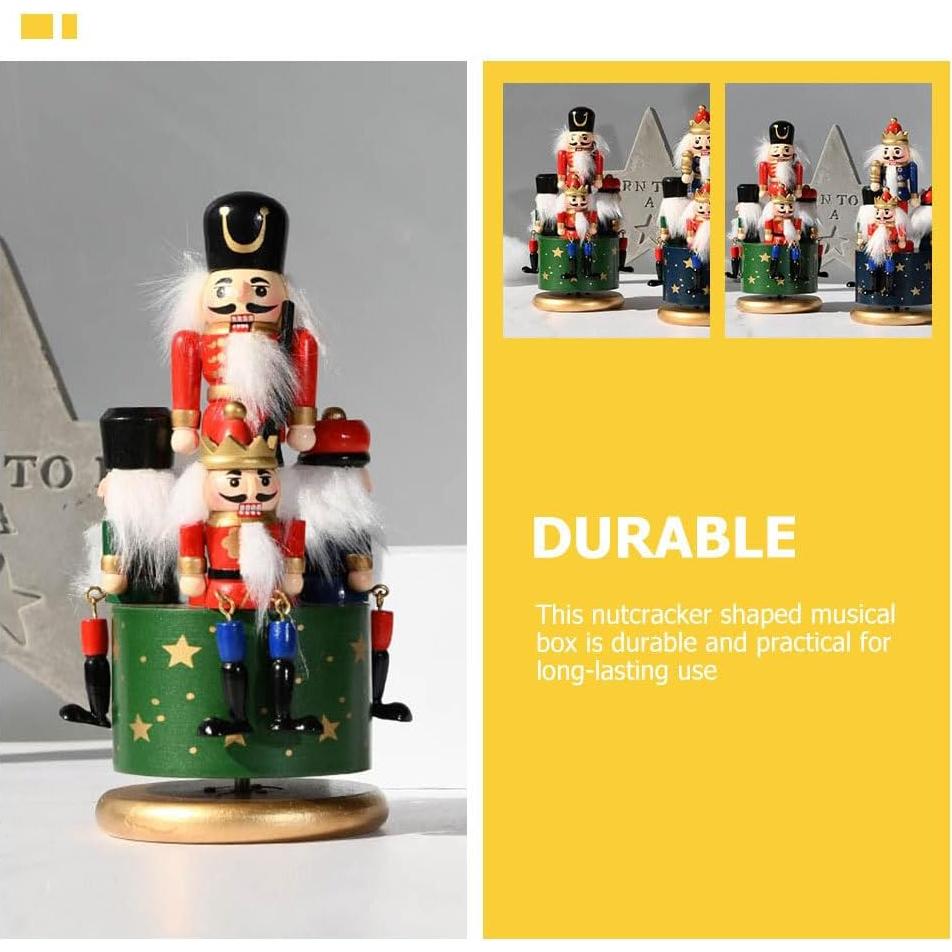 Caja de Música Cascanueces Cabilock Madera Pintada a Mano 20 cm