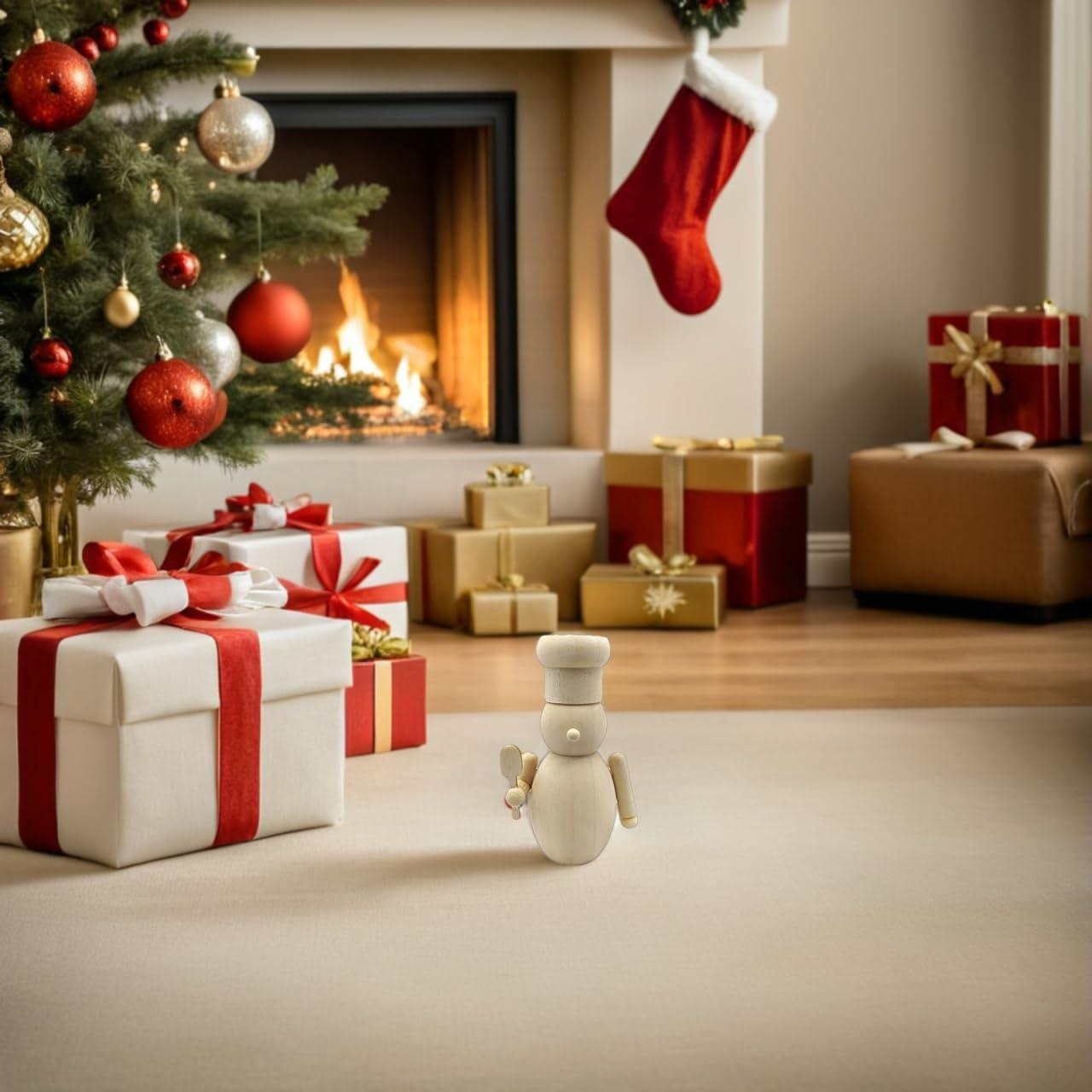 Figuras de Cascanueces de Madera SHINEOFI - 3 Piezas DIY