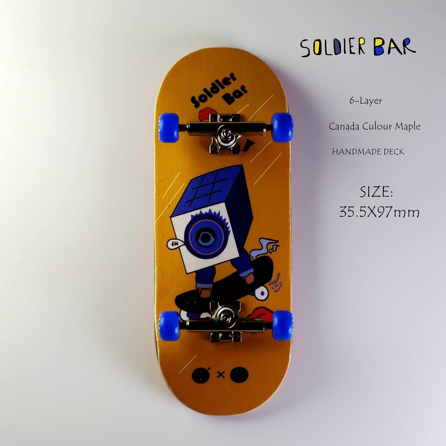 Fingerboard Completo FAN TEAM Maple Hecho a Mano 9.8x3.4cm