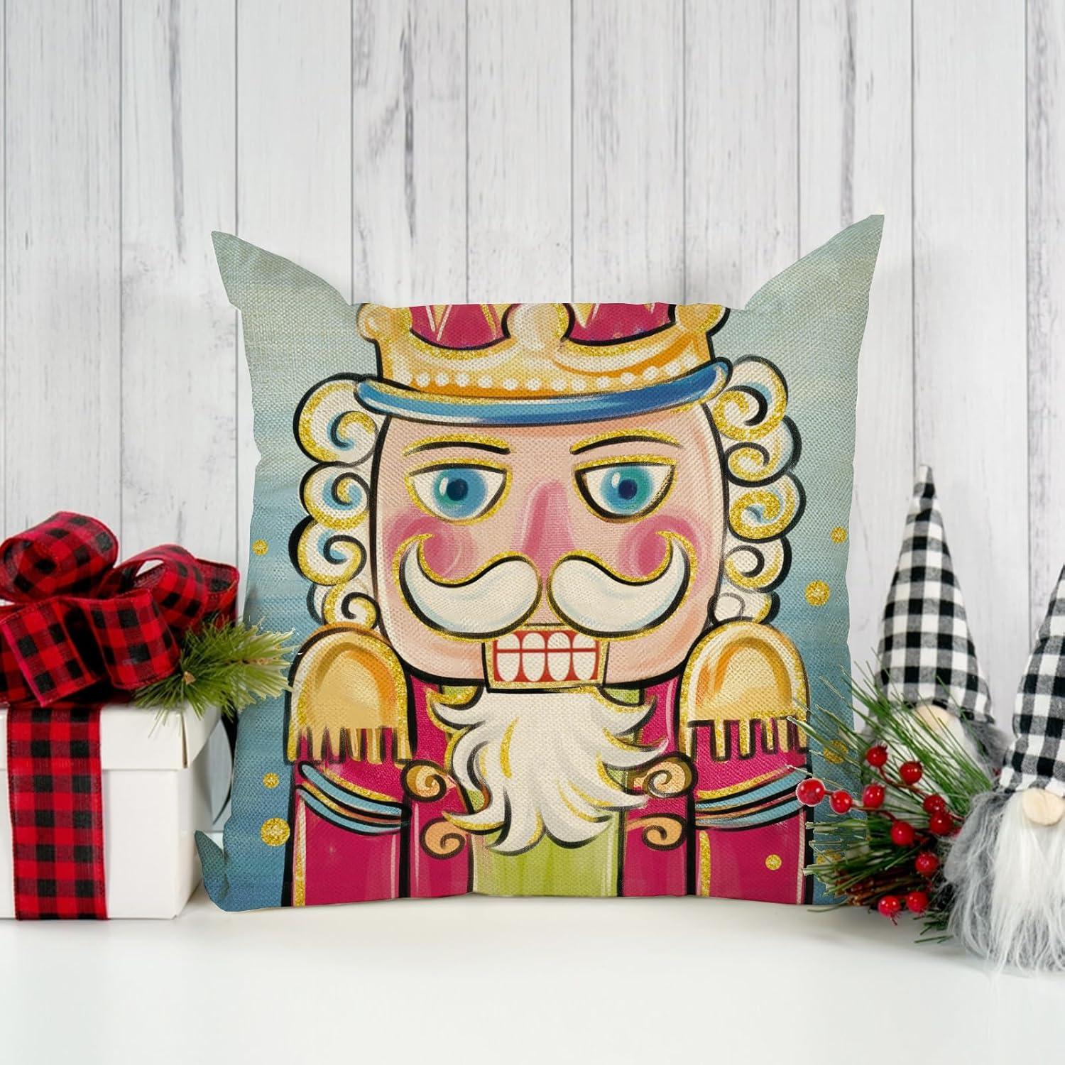 Funda de Cojín Decorativa Ussap Cascanueces 18x18 cm Pack de 4