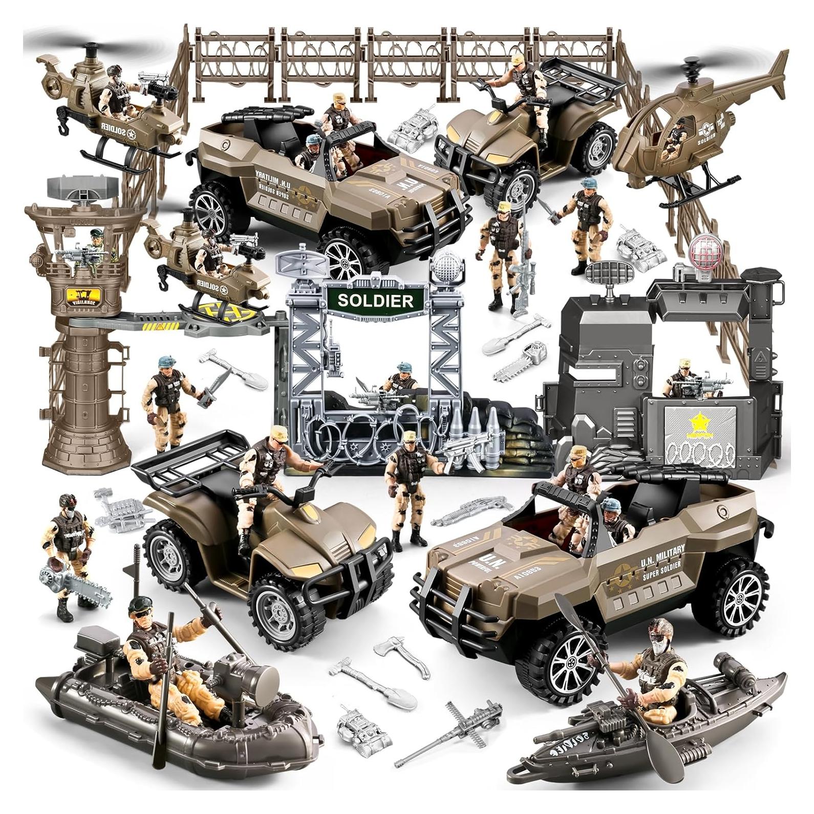 Juego de Soldados del Ejército 88-en-1 JASSKKBO para Niños