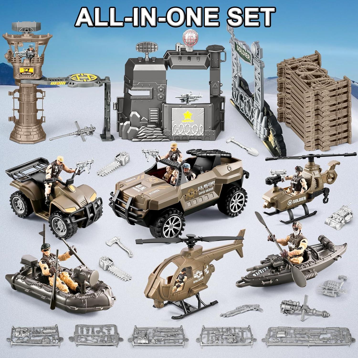 Juego de Soldados del Ejército 88-en-1 JASSKKBO para Niños