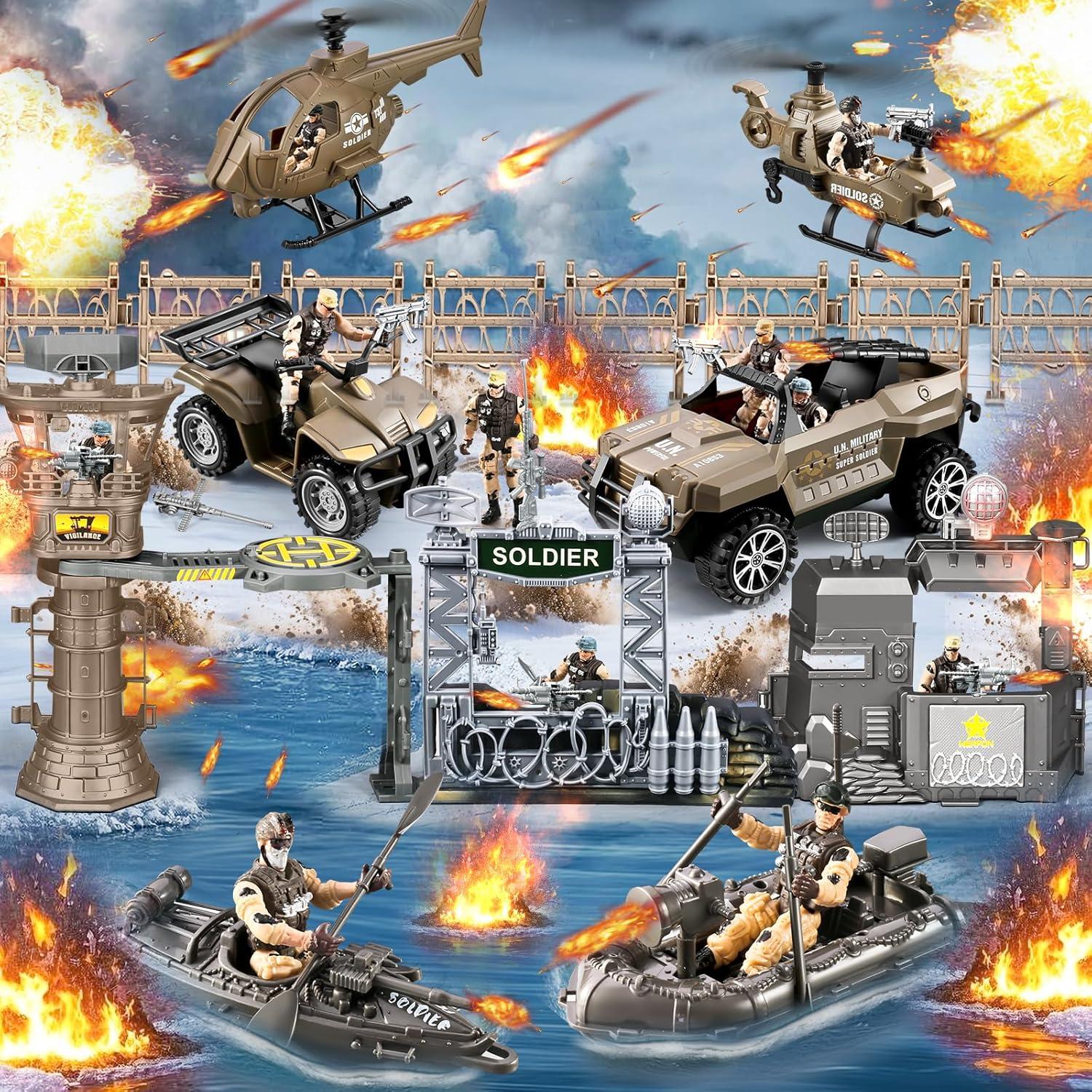 Juego de Soldados del Ejército 88-en-1 JASSKKBO para Niños