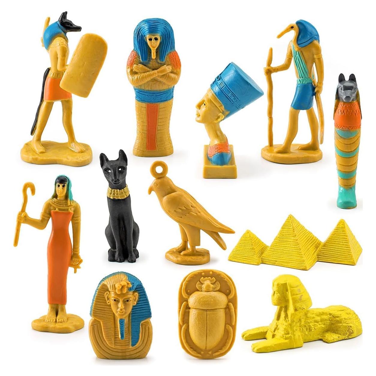Conjunto de Figuras Miniatura Egipto Antiguo Juguetes+ 12 Piezas