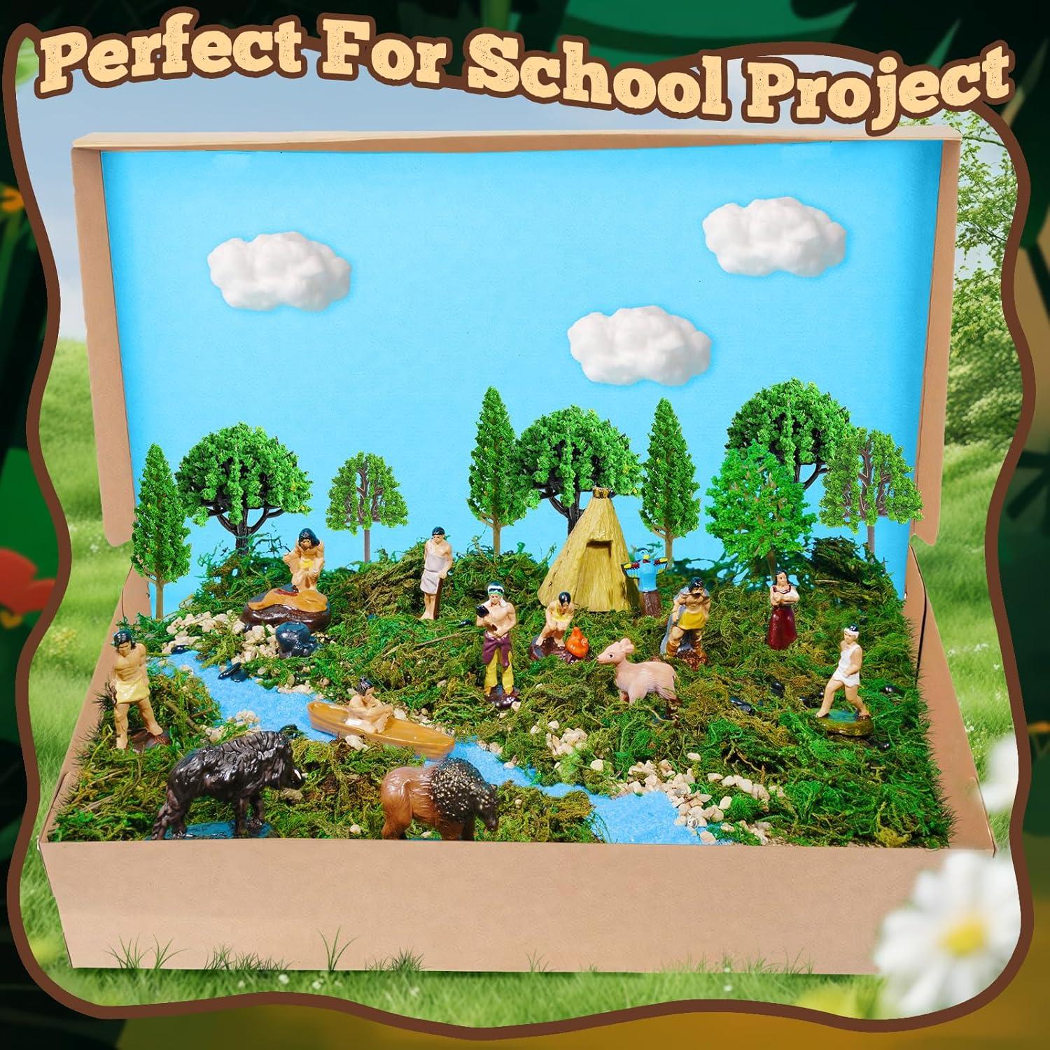 Conjunto de Figuras Indias Americanas Hiawbon 31 Piezas